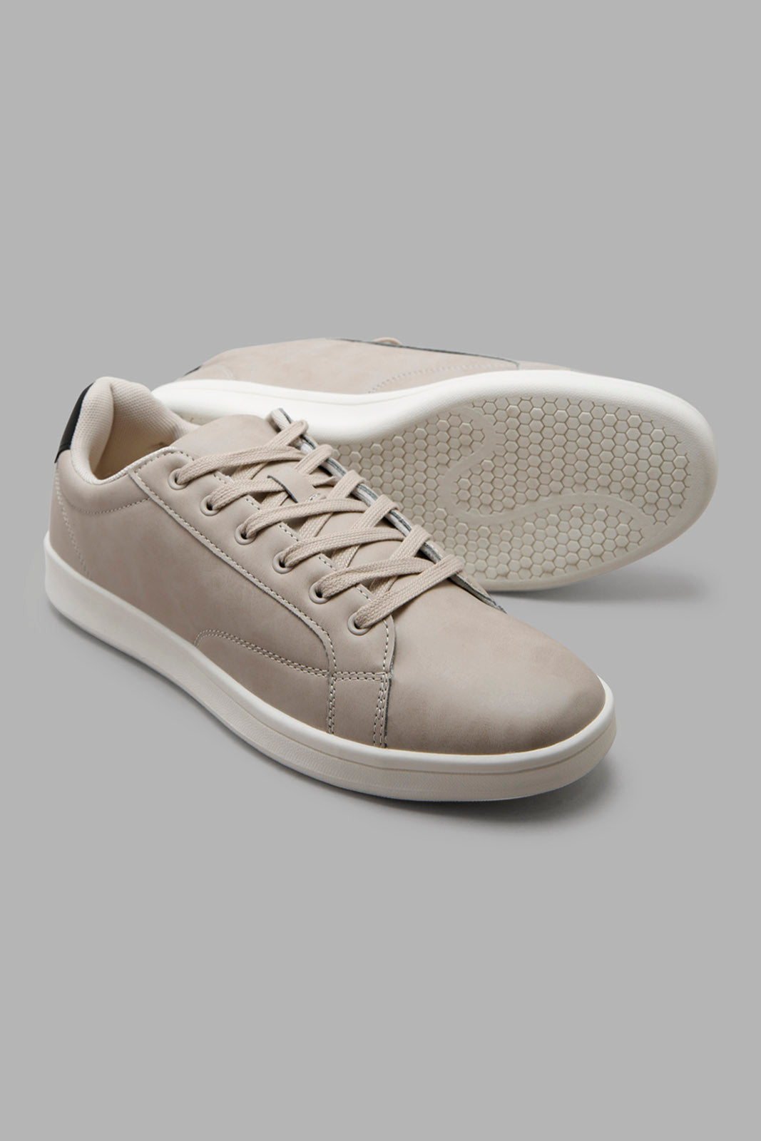 Redtag-Beige-Lace-Up-Sneaker-Category:Shoes,-Colour:Beige,-Deals:New-In,-Filter:Men's-Footwear,-Men-Shoes,-New-In-Men-FOO,-Non-Sale,-Section:Men,-W22B-Men's-