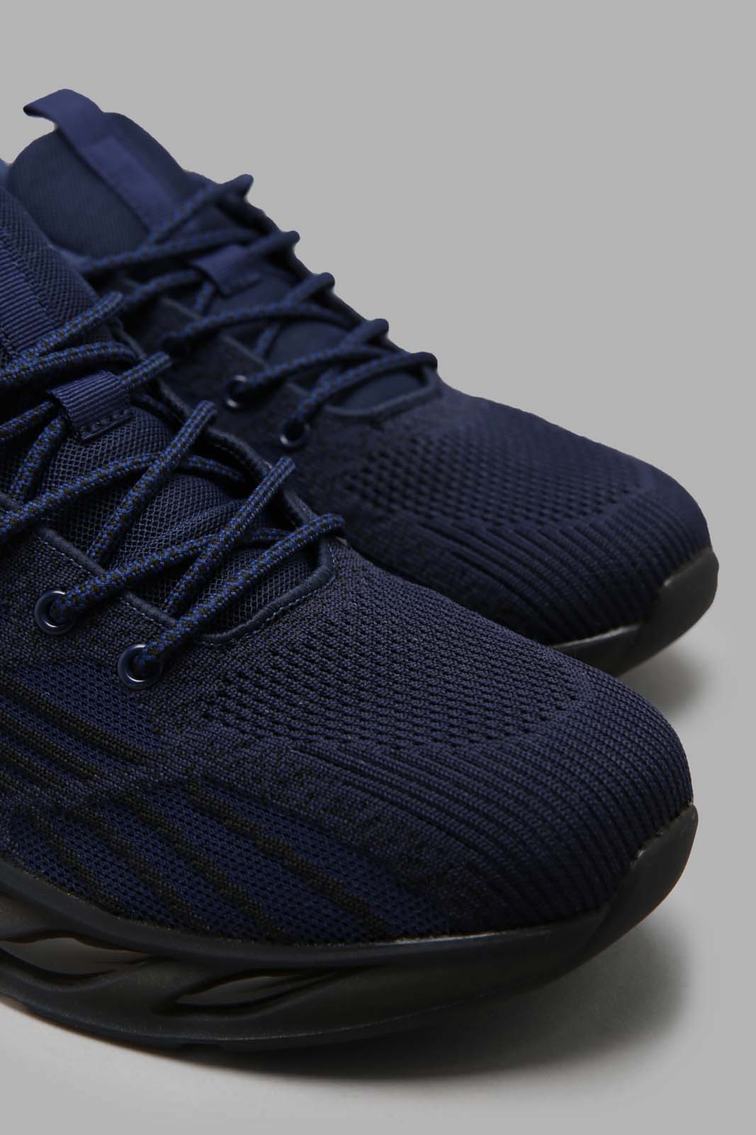 Redtag-Navy-Translucent-Sole-Knit-Sneaker-Category:Trainers,-Colour:Navy,-Deals:New-In,-Filter:Men's-Footwear,-Men-Trainers,-New-In-Men-FOO,-Non-Sale,-Section:Men,-W22A-Men's-