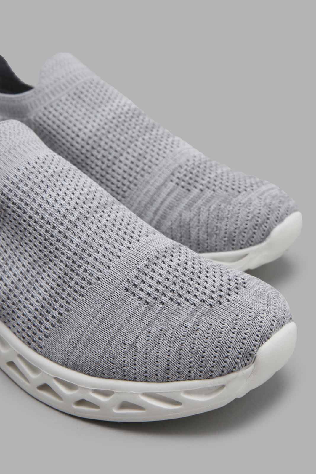 Redtag-Grey-Knit-Slip-On-BSR-Trainers,-Category:Trainers,-Colour:Grey,-Deals:New-In,-Filter:Boys-Footwear-(5-to-14-Yrs),-New-In-BSR-FOO,-Non-Sale,-Section:Boys-(0-to-14Yrs),-W22A-Senior-Boys-5 to 14 Years