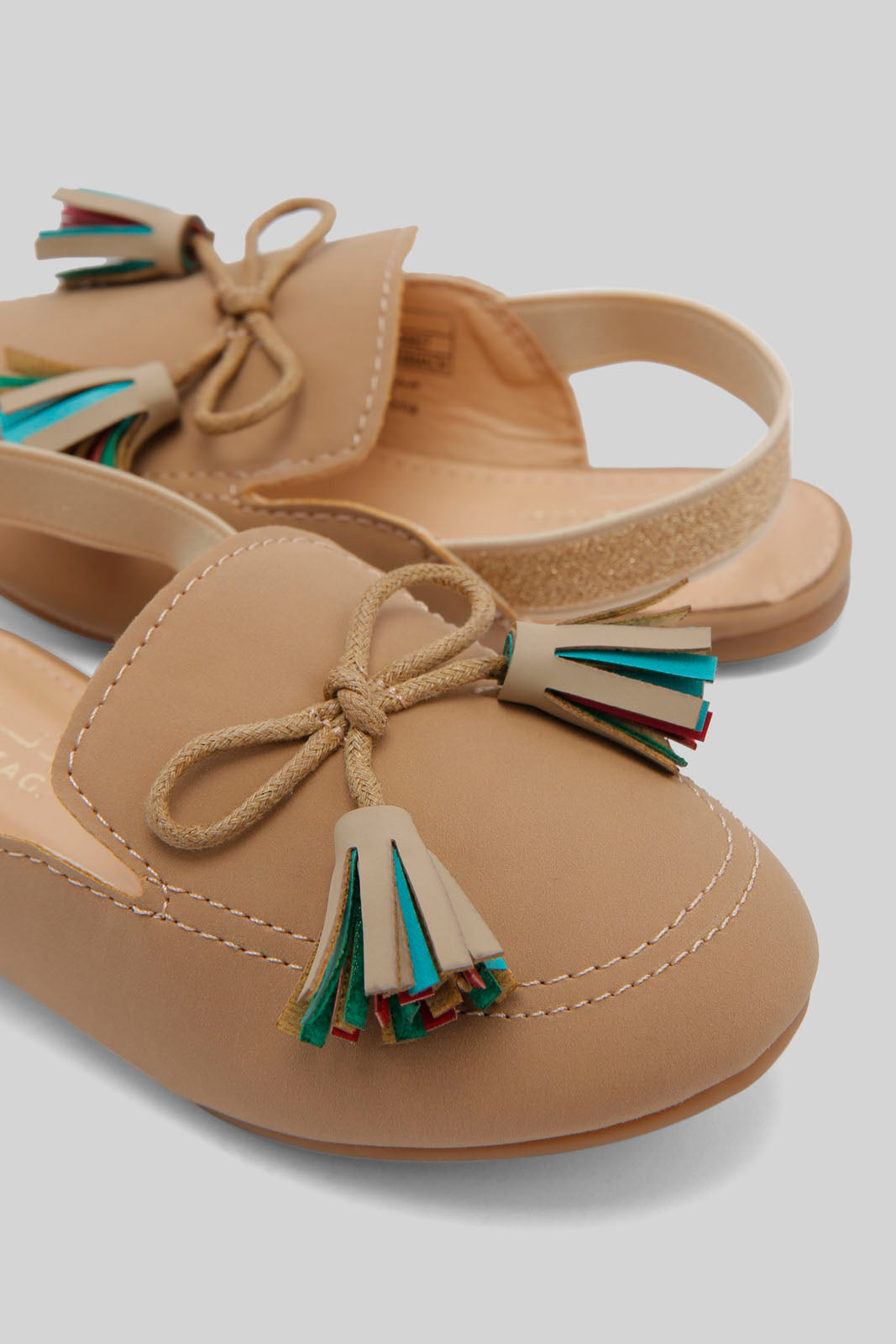 Redtag-Beige-Tassel-Mule-Category:Shoes,-Colour:Beige,-Deals:New-In,-Dept:Girls,-Filter:Girls-Footwear-(3-to-5-Yrs),-GIR-Shoes,-New-In-GIR-FOO,-Non-Sale,-Section:Girls-(0-to-14Yrs),-W22B-Girls-3 to 5 Years