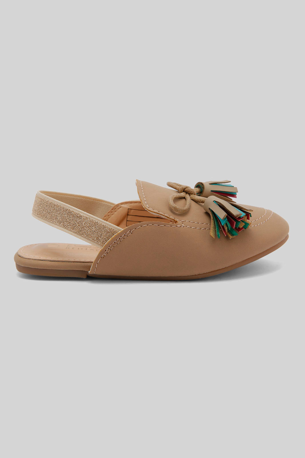 Redtag-Beige-Tassel-Mule-Category:Shoes,-Colour:Beige,-Deals:New-In,-Dept:Girls,-Filter:Girls-Footwear-(3-to-5-Yrs),-GIR-Shoes,-New-In-GIR-FOO,-Non-Sale,-Section:Girls-(0-to-14Yrs),-W22B-Girls-3 to 5 Years