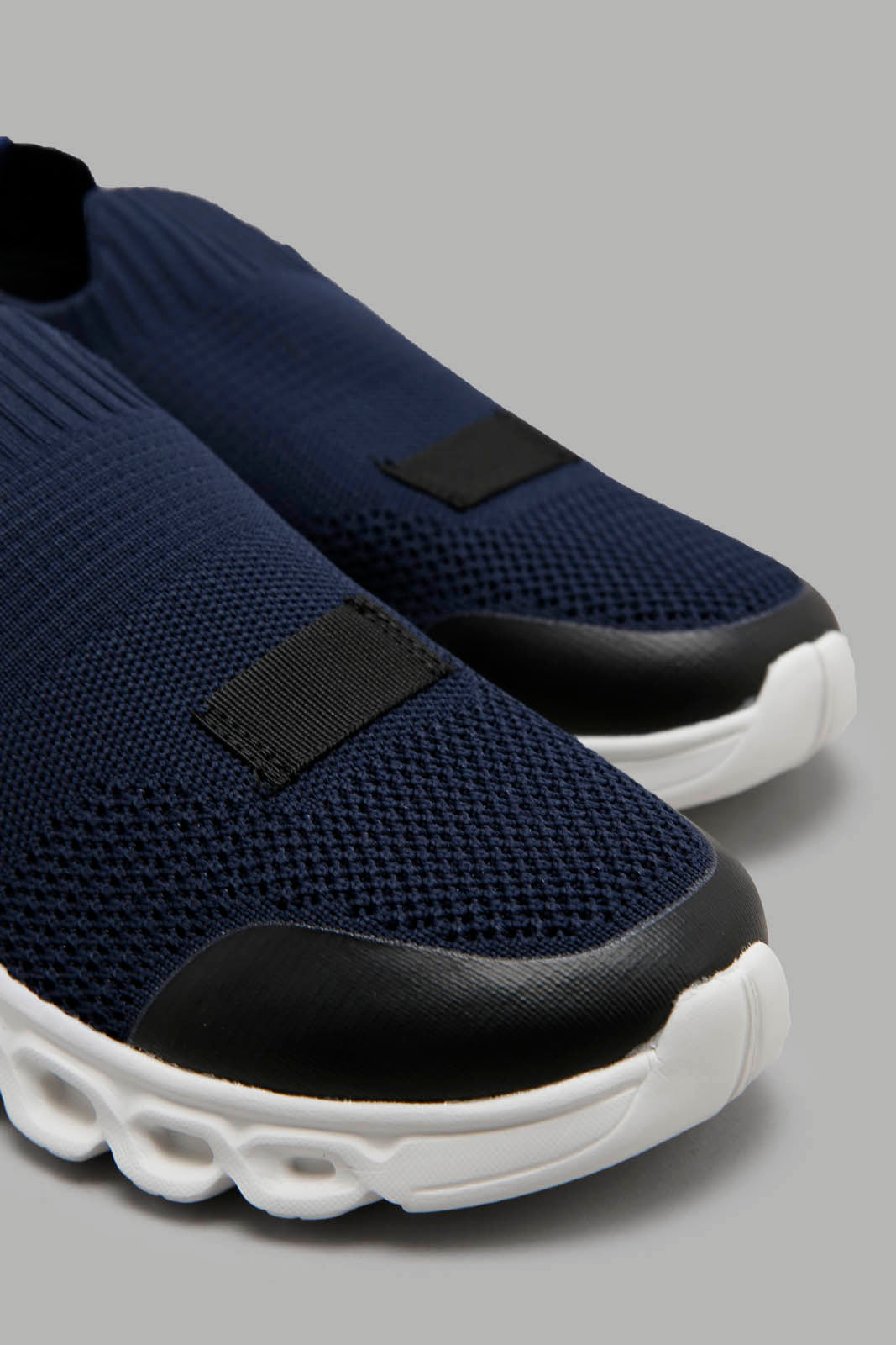 Redtag-Navy-Knit-Slip-On-BSR-Trainers,-Category:Trainers,-Colour:Navy,-Deals:New-In,-Filter:Boys-Footwear-(5-to-14-Yrs),-New-In-BSR-FOO,-Non-Sale,-Section:Boys-(0-to-14Yrs),-W22A-Senior-Boys-5 to 14 Years