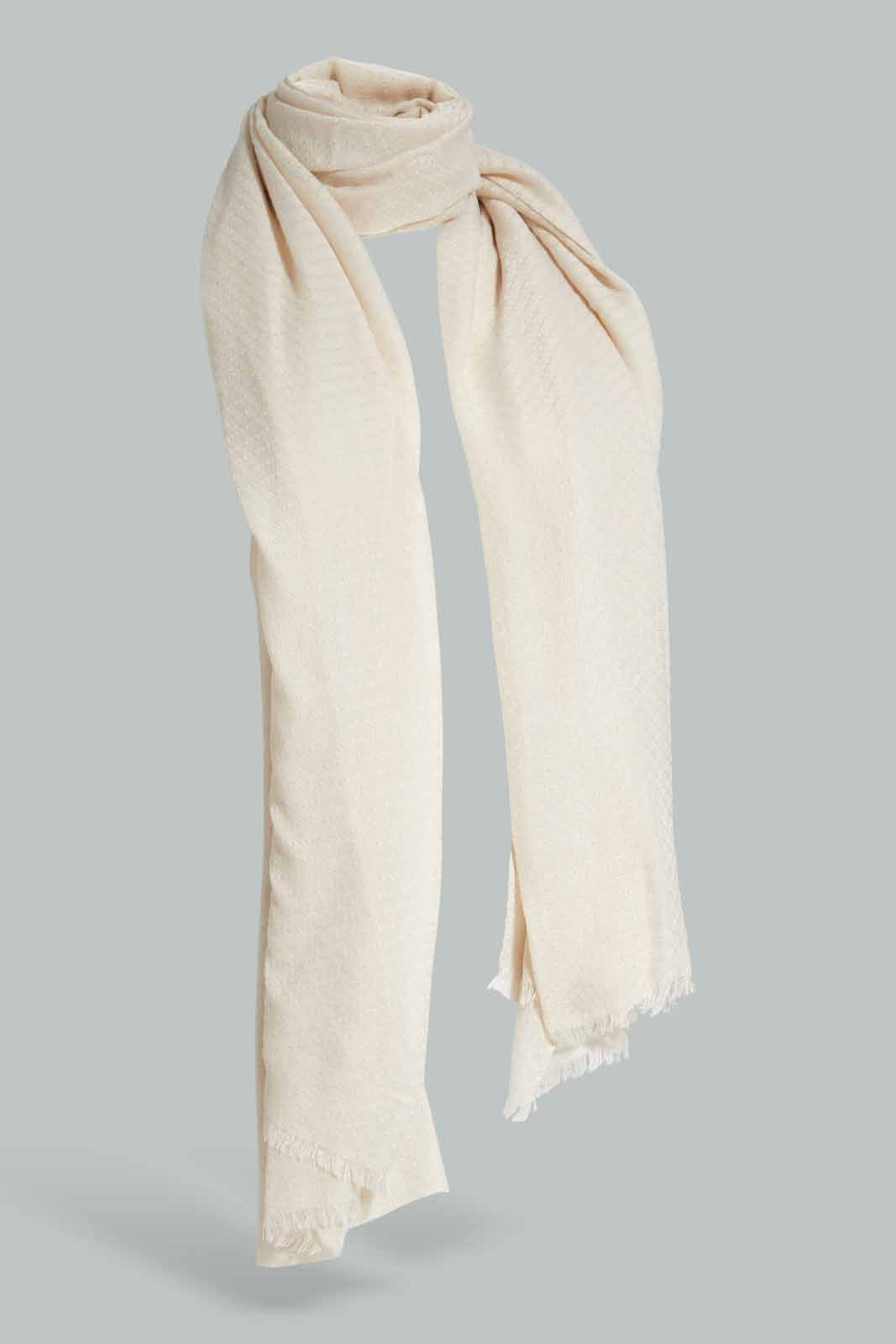 Redtag-Beige-Scarf-Category:Scarves,-Colour:Beige,-Filter:Women's-Accessories,-New-In,-New-In-Women-ACC,-Non-Sale,-Section:Women,-W22A,-Women-Scarves-Women-