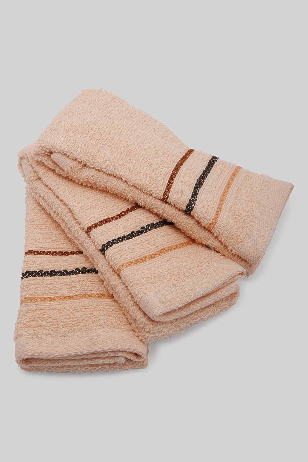 Redtag-Peach-Hand-Towel-(3Pc-Set)-Category:Towels,-Colour:PEACH,-Deals:New-In,-Filter:Home-Bathroom,-HMW-BAC-Towels,-New-In-HMW-BAC,-Non-Sale,-Section:Homewares,-W22O-Home-Bathroom-