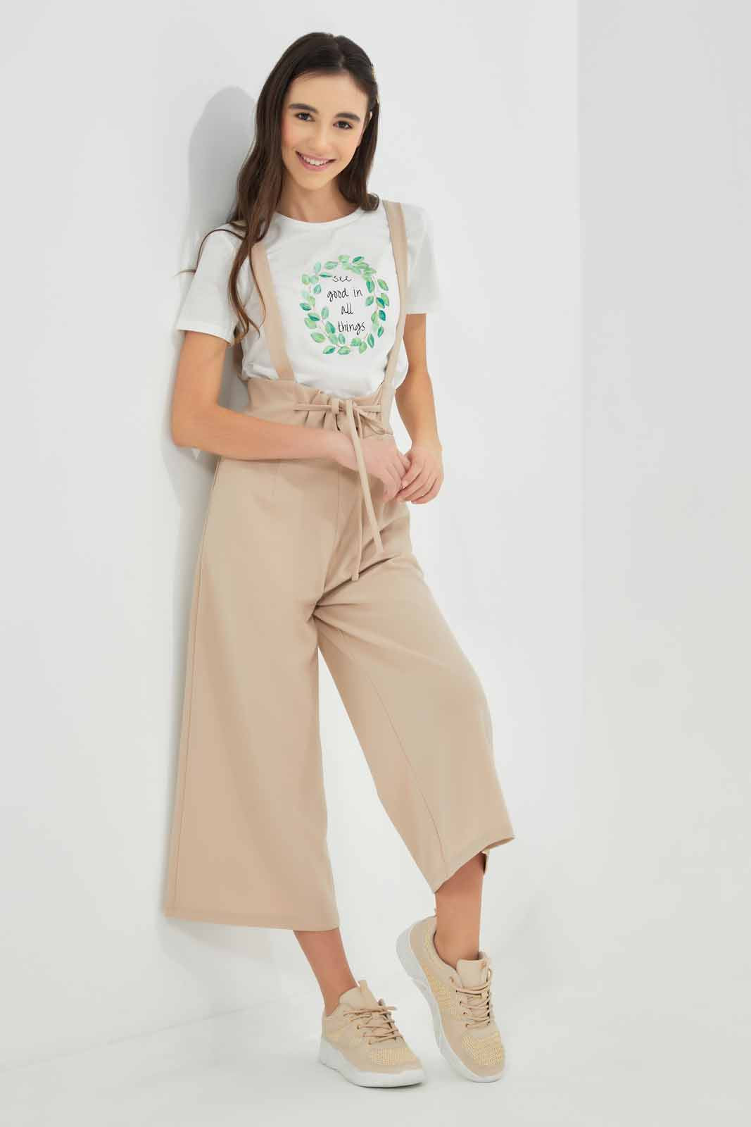 Redtag-Beige-Jumpsuit-Category:Dresses,-Colour:Beige,-Deals:New-In,-Filter:Senior-Girls-(9-to-14-Yrs),-GSR-Dresses,-New-In-GSR-APL,-Non-Sale,-Section:Girls-(0-to-14Yrs),-W22O-Senior-Girls-9 to 14 Years