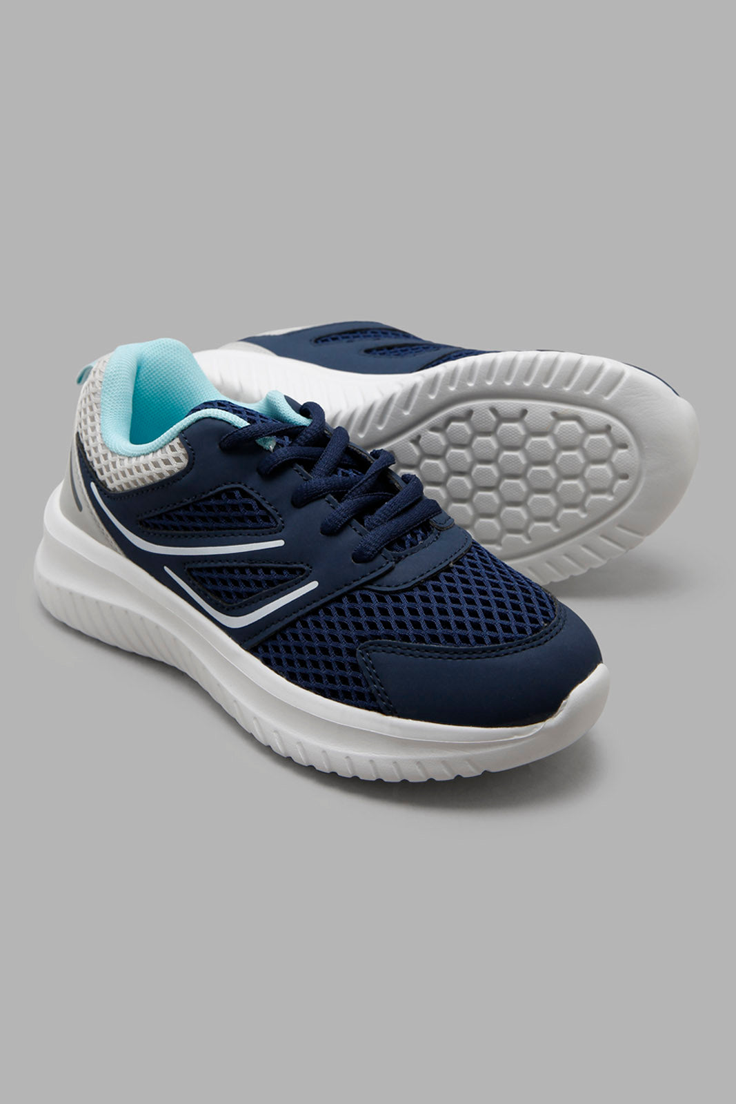Redtag-Navy-Lace-Up-Trainer-Category:Trainers,-Colour:Navy,-Deals:New-In,-Filter:Girls-Footwear-(5-to-14-Yrs),-GSR-Trainers,-New-In-GSR-FOO,-Non-Sale,-Section:Girls-(0-to-14Yrs),-W22A-Senior-Girls-5 to 14 Years