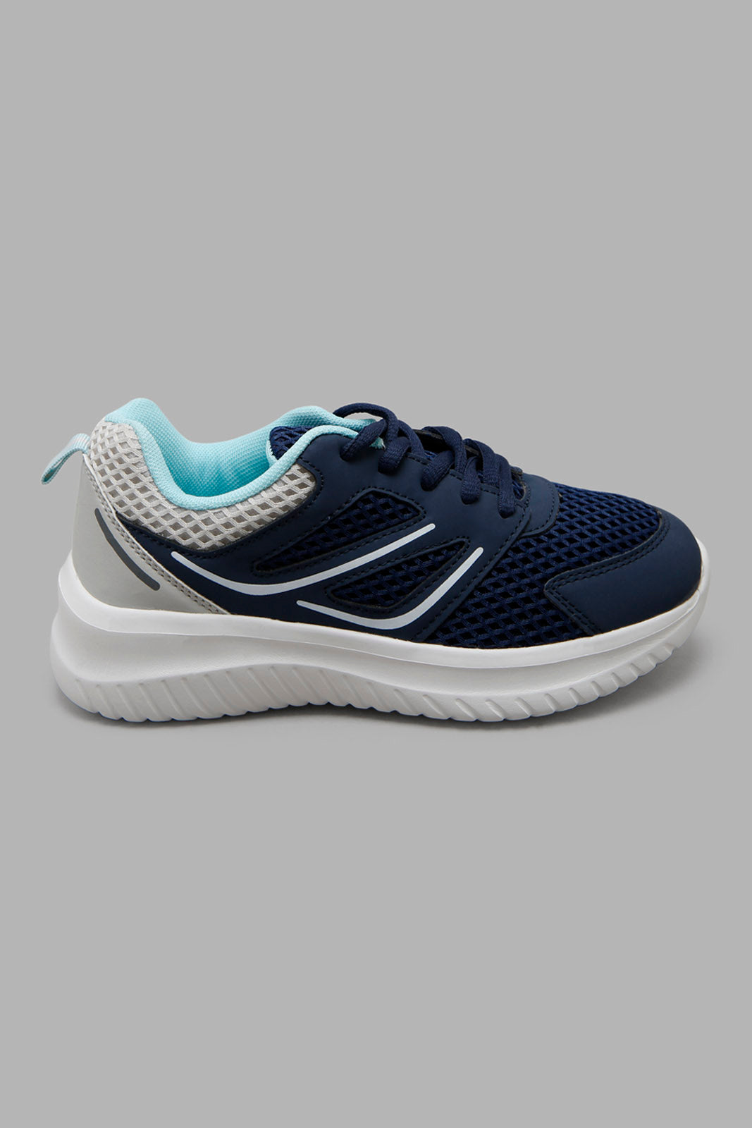 Redtag-Navy-Lace-Up-Trainer-Category:Trainers,-Colour:Navy,-Deals:New-In,-Filter:Girls-Footwear-(5-to-14-Yrs),-GSR-Trainers,-New-In-GSR-FOO,-Non-Sale,-Section:Girls-(0-to-14Yrs),-W22A-Senior-Girls-5 to 14 Years