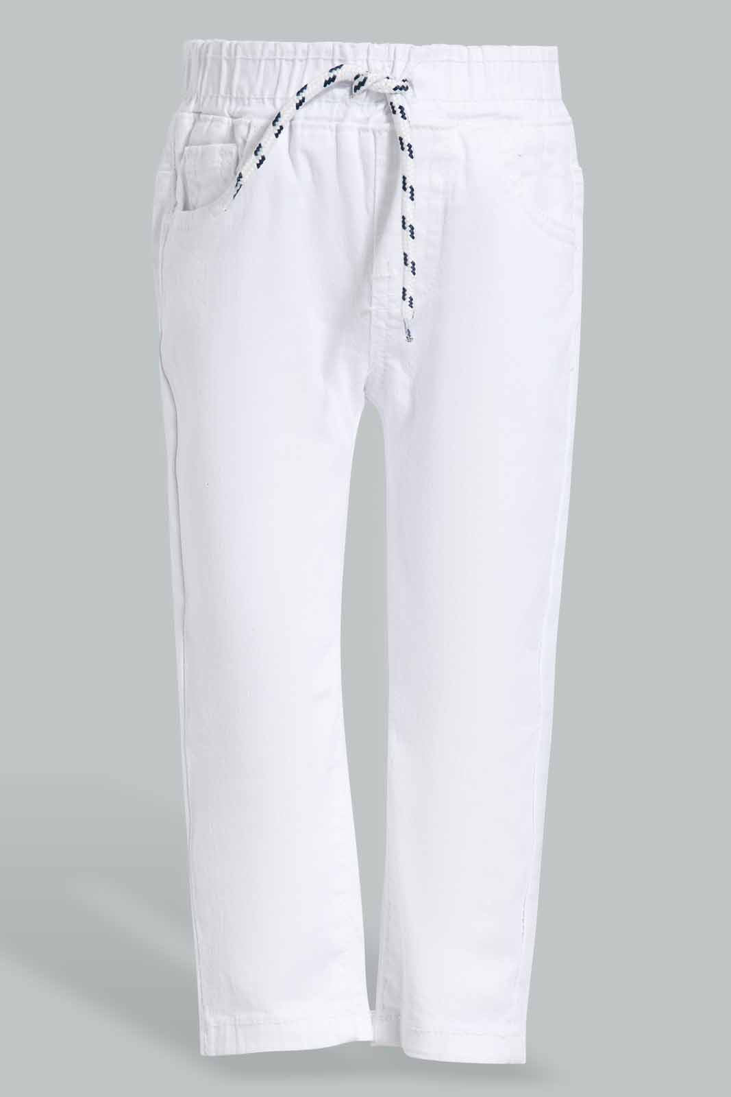 Redtag-White-Pull-On-Jeans-Category:Jeans,-Colour:White,-Deals:New-In,-Filter:Infant-Boys-(3-to-24-Mths),-INB-Jeans,-New-In-INB-APL,-Non-Sale,-Section:Boys-(0-to-14Yrs),-TBL,-W22O-Infant-Boys-3 to 24 Months