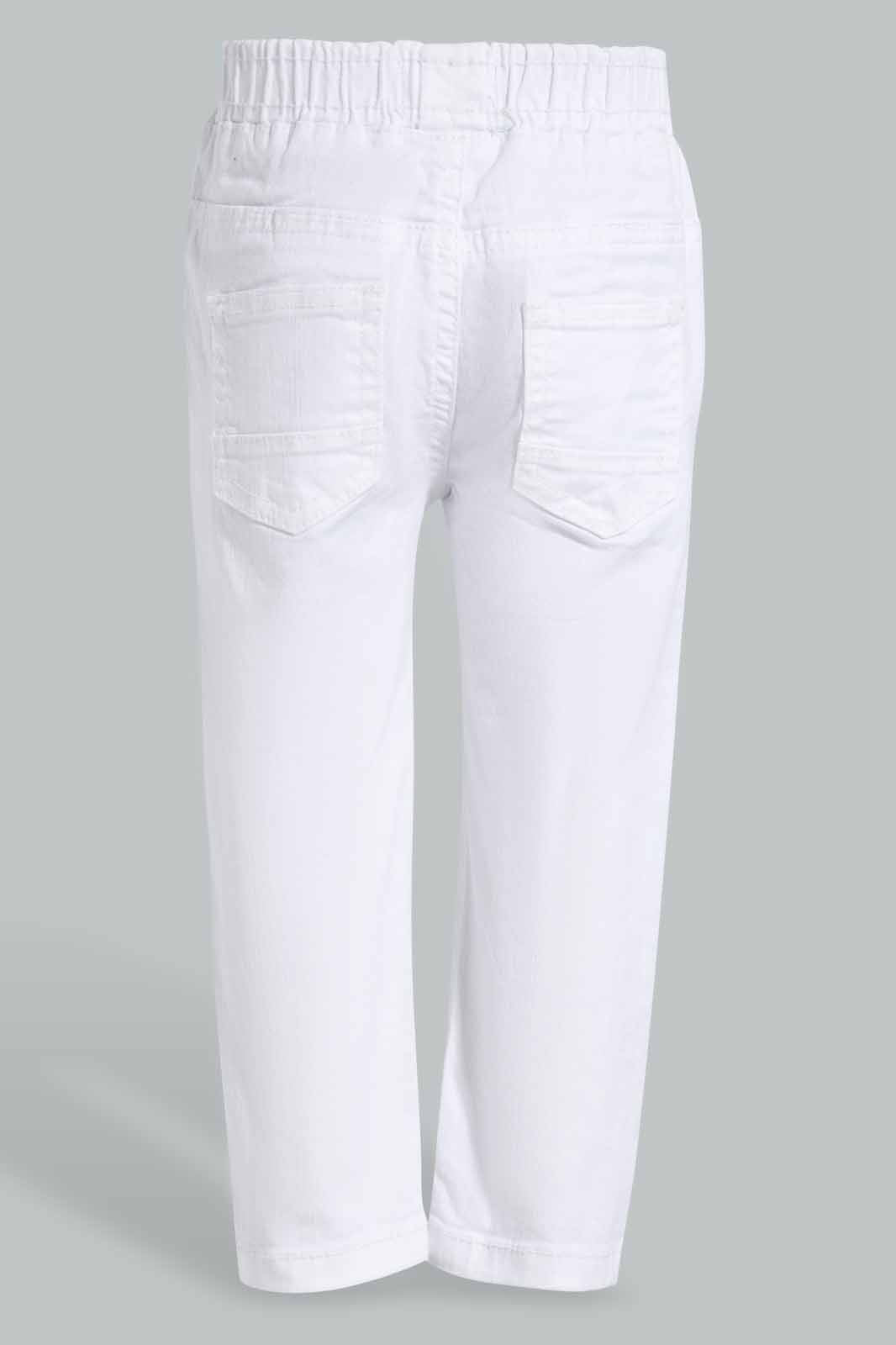 Redtag-White-Pull-On-Jeans-Category:Jeans,-Colour:White,-Deals:New-In,-Filter:Infant-Boys-(3-to-24-Mths),-INB-Jeans,-New-In-INB-APL,-Non-Sale,-Section:Boys-(0-to-14Yrs),-TBL,-W22O-Infant-Boys-3 to 24 Months
