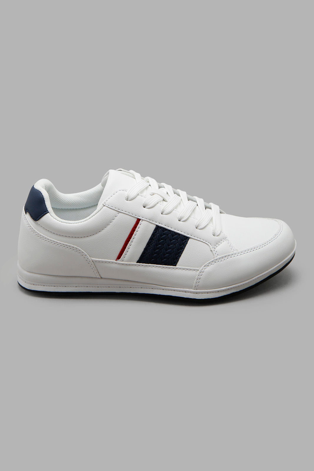 Redtag-White-Material-Block-Sneaker-Category:Shoes,-Colour:White,-Deals:New-In,-Filter:Men's-Footwear,-Men-Shoes,-NDAY,-New-In-Men-FOO,-Non-Sale,-Section:Men,-W22A-Men's-