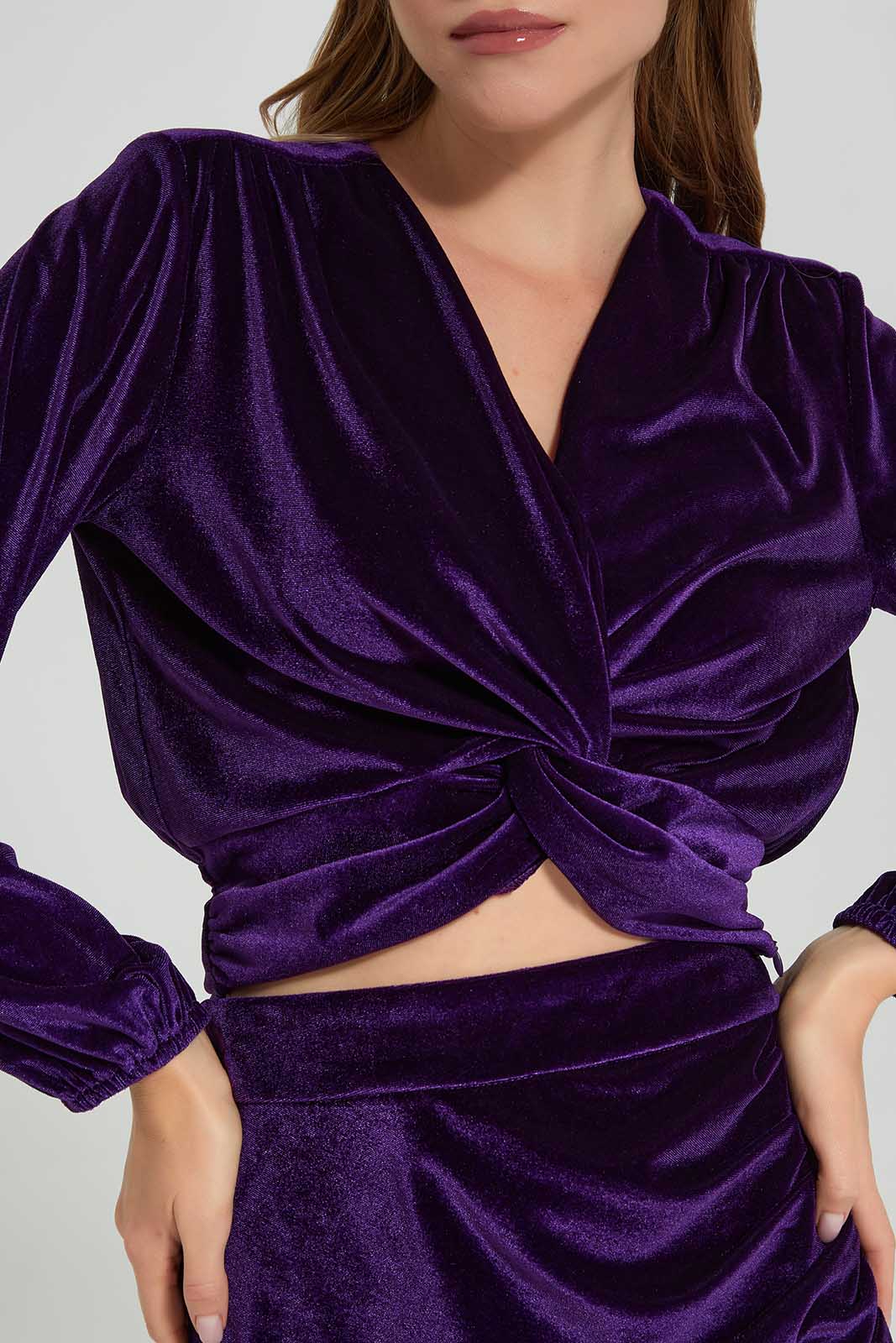 Redtag-Assorted-Velour-Gathered-Bottom-Blouse-Category:Blouses,-Colour:Assorted,-Deals:New-In,-Filter:Women's-Clothing,-LEC,-LEC-Blouses,-New-In-LEC-APL,-Non-Sale,-Section:Women,-W22A-Women's-