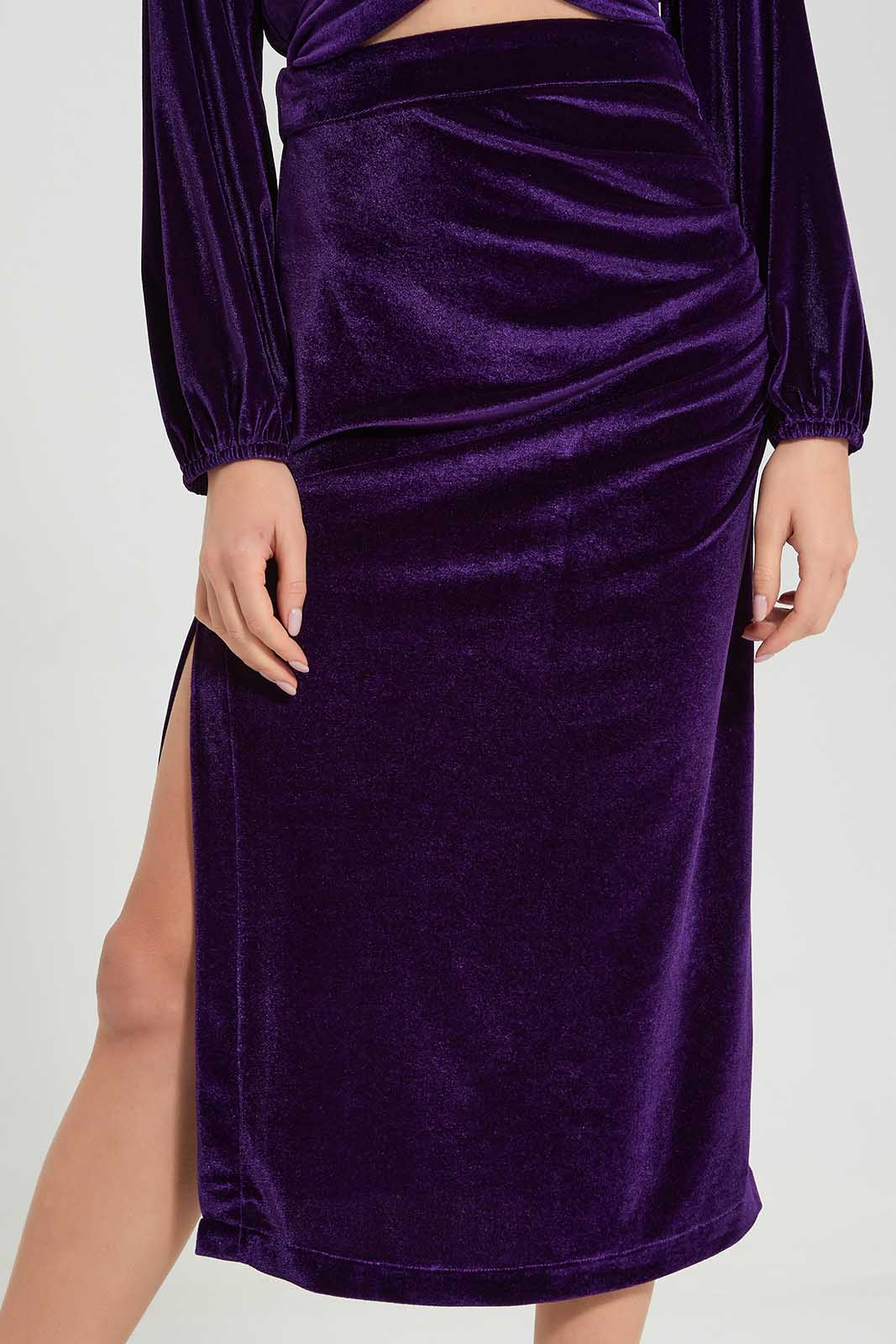 Redtag-Assorted-Velour-Gathered-Side-Seam-Skirt-Category:Skirts,-Colour:Assorted,-Deals:New-In,-Filter:Women's-Clothing,-LEC,-LEC-Skirts,-New-In-LEC-APL,-Non-Sale,-Section:Women,-W22A-Women's-