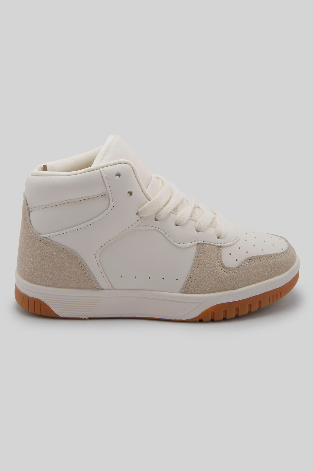 Redtag-Cream-High-Top-Sneaker-Category:Trainers,-Colour:Cream,-Deals:New-In,-Filter:Girls-Footwear-(5-to-14-Yrs),-GSR-Trainers,-New-In-GSR-FOO,-Non-Sale,-Section:Girls-(0-to-14Yrs),-W22B-Senior-Girls-5 to 14 Years