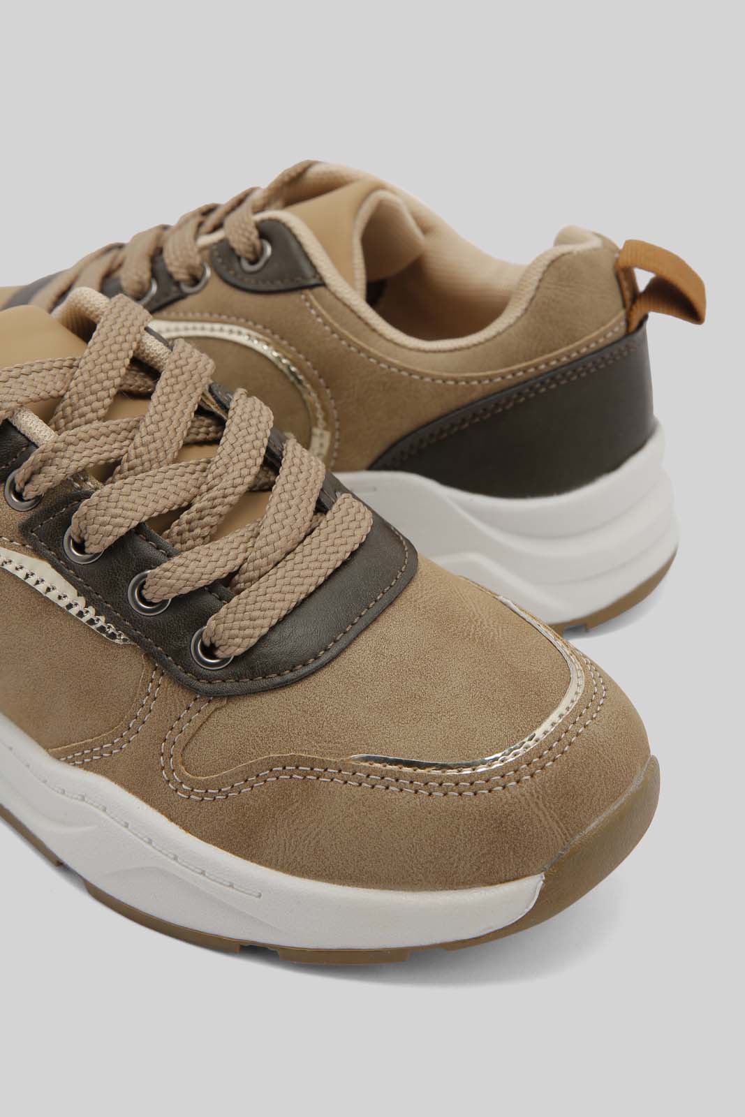 Redtag-Brown-Chunky-Sneaker-Category:Trainers,-Colour:Brown,-Deals:New-In,-Dept:Girls,-Filter:Girls-Footwear-(5-to-14-Yrs),-GSR-Trainers,-New-In-GSR-FOO,-Non-Sale,-Section:Girls-(0-to-14Yrs),-W22B-Senior-Girls-5 to 14 Years