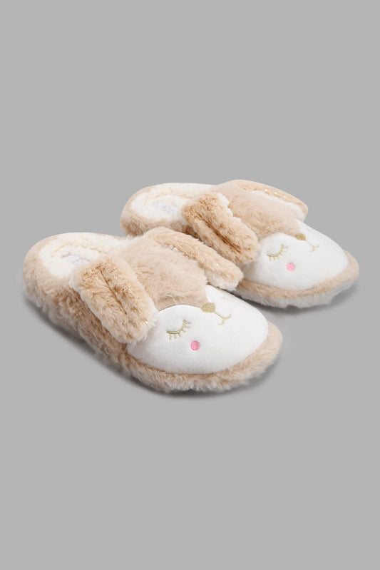 Redtag-Natural-Animal-Ears-Slipper-Category:Slippers,-Colour:Beige,-Deals:New-In,-Filter:Women's-Footwear,-New-In-Women-FOO,-Non-Sale,-Section:Women,-W22A,-Women-Slippers-Women's-