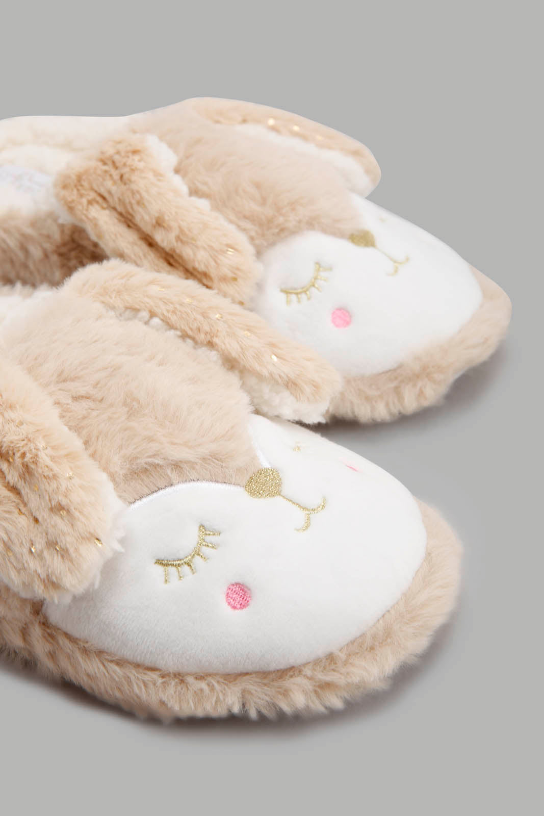 Redtag-Natural-Animal-Ears-Slipper-Category:Slippers,-Colour:Beige,-Deals:New-In,-Filter:Women's-Footwear,-New-In-Women-FOO,-Non-Sale,-Section:Women,-W22A,-Women-Slippers-Women's-