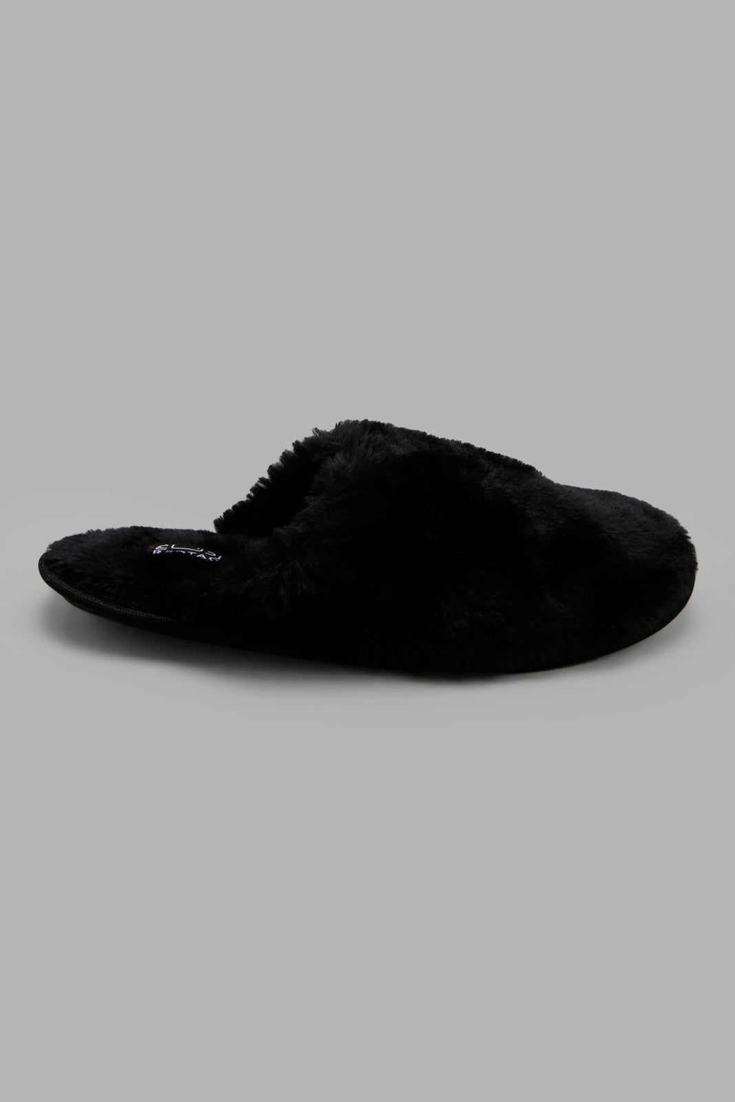 Redtag-Black-Closed-Toe-Slipper-Category:Slippers,-Colour:Black,-Deals:New-In,-Filter:Women's-Footwear,-New-In-Women-FOO,-Non-Sale,-Section:Women,-W22A,-Women-Slippers-Women's-