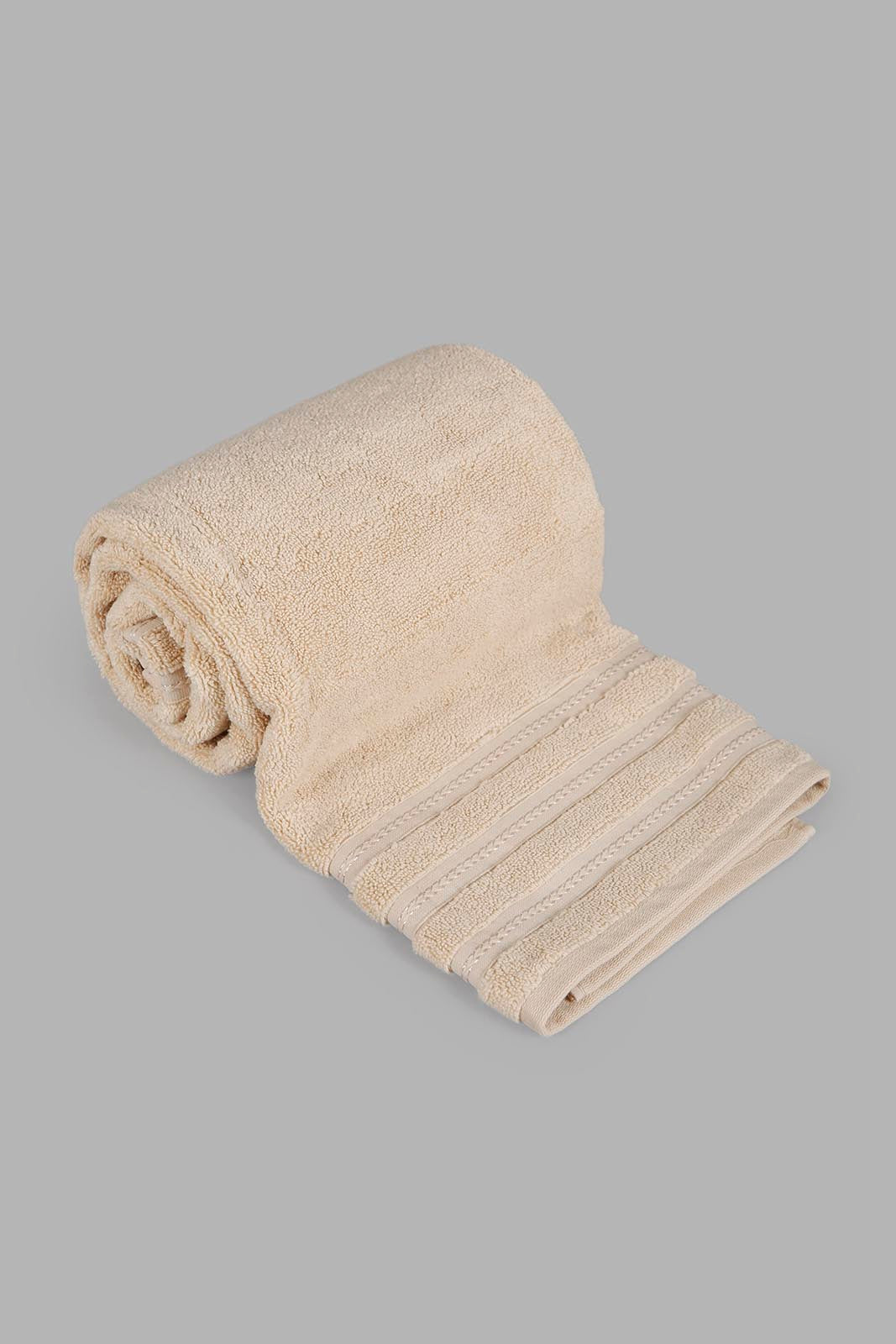 Redtag-Beige-Luxury-Cotton-Beach-Towel-Category:Towels,-Colour:Beige,-Deals:New-In,-Filter:Home-Bathroom,-HMW-BAC-Towels,-New-In-HMW-BAC,-Non-Sale,-Section:Homewares,-W22A-Home-Bathroom-