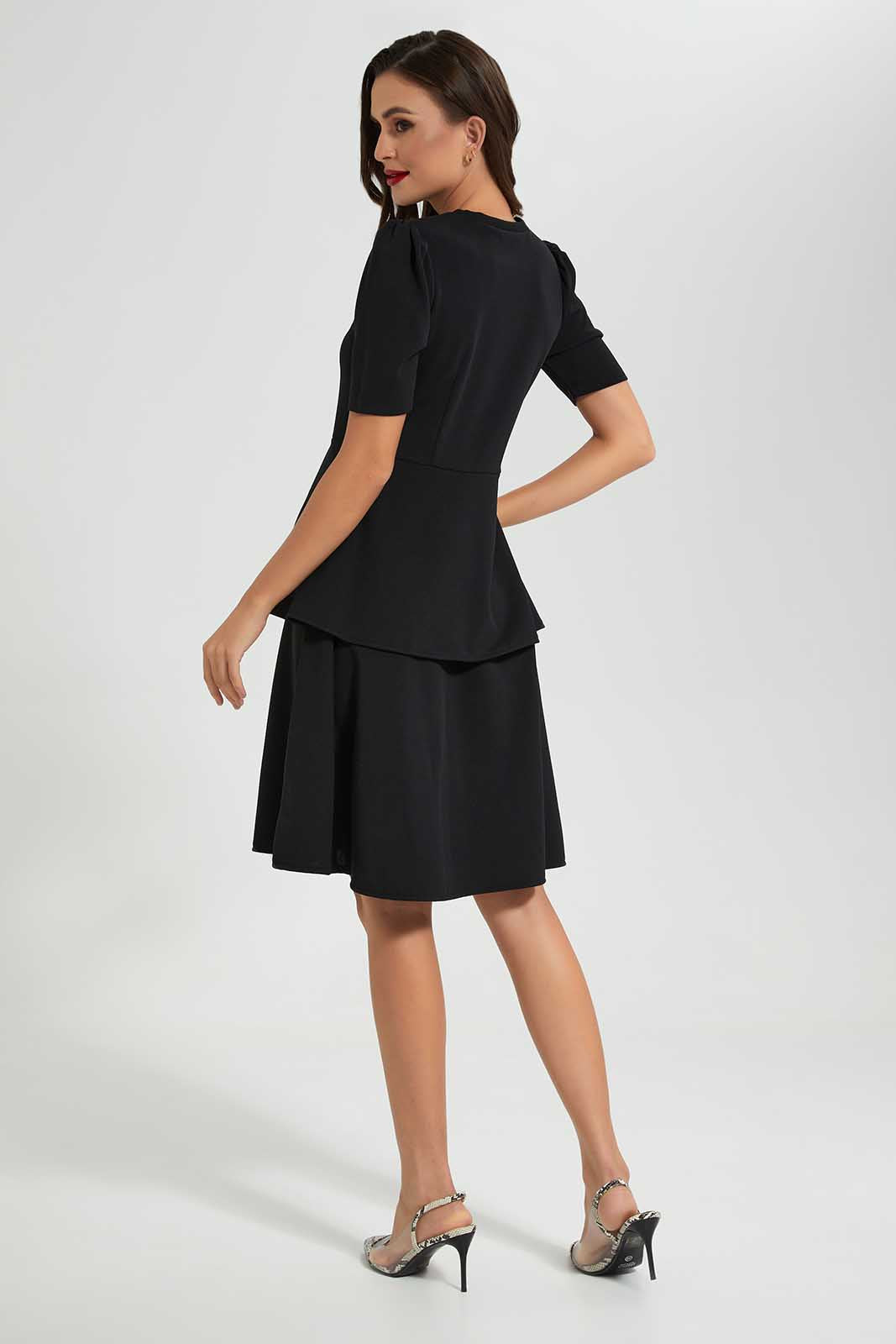 Redtag-Black-Tier-Dress-Category:Dresses,-Colour:Black,-Deals:New-In,-Filter:Women's-Clothing,-LDC,-LDC-Dresses,-New-In-LDC-APL,-Non-Sale,-Section:Women,-W22O-Women's-