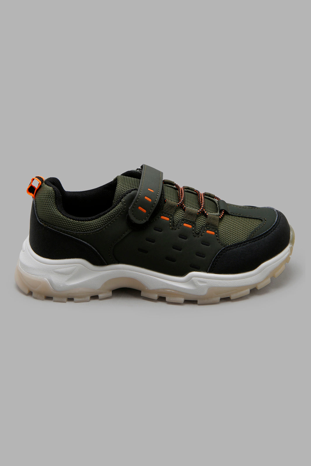 Redtag-Olive-Cut-Out-Upper-Trekker-BSR-Trainers,-Category:Trainers,-Colour:Olive,-Deals:New-In,-Filter:Boys-Footwear-(5-to-14-Yrs),-New-In-BSR-FOO,-Non-Sale,-Section:Boys-(0-to-14Yrs),-W22A-Senior-Boys-5 to 14 Years