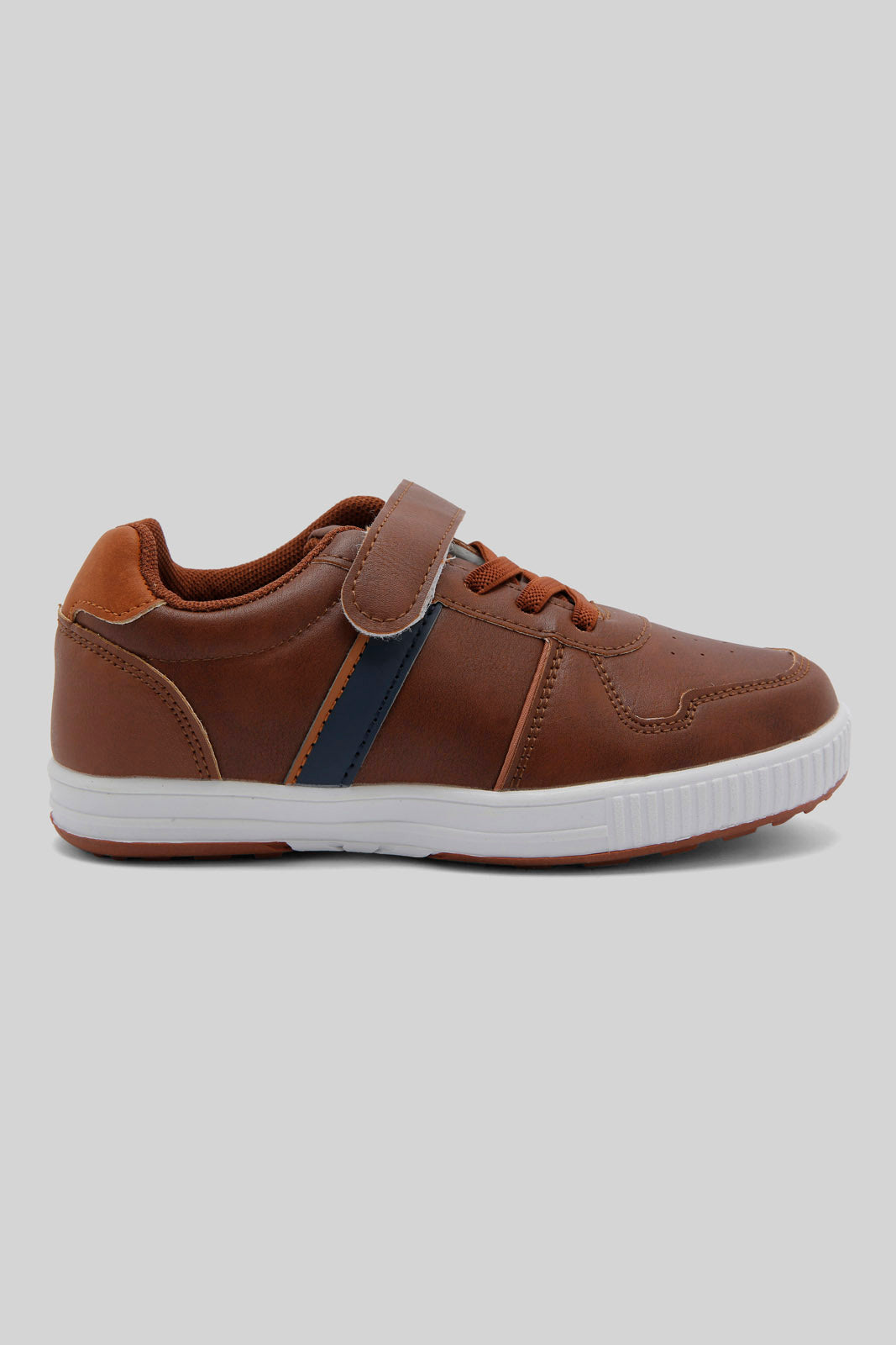 Redtag-Brown-Block-Sneaker-BSR-Shoes,-Category:Shoes,-Colour:Brown,-Deals:New-In,-Dept:Boys,-Filter:Boys-Footwear-(5-to-14-Yrs),-New-In-BSR-FOO,-Non-Sale,-Section:Boys-(0-to-14Yrs),-W22B-Senior-Boys-5 to 14 Years