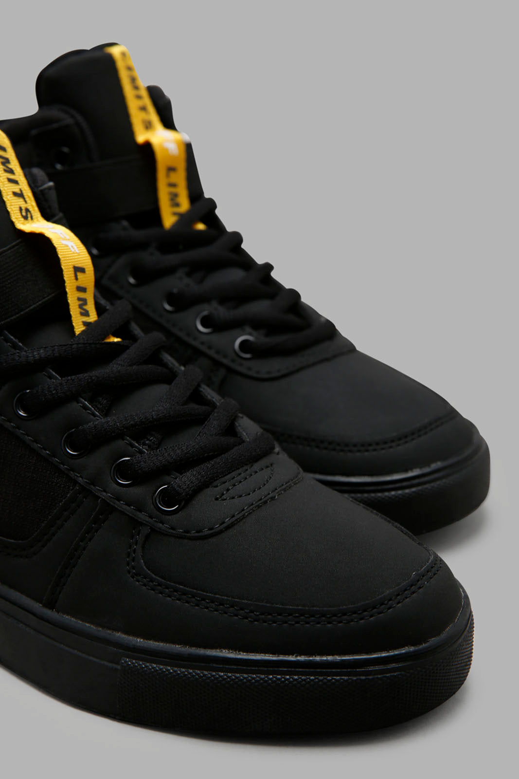 Redtag-Triple-Block-High-Top-Sneaker-BSR-Trainers,-Category:Trainers,-Colour:Black,-Deals:New-In,-Filter:Boys-Footwear-(5-to-14-Yrs),-New-In-BSR-FOO,-Non-Sale,-Section:Boys-(0-to-14Yrs),-W22A-Senior-Boys-5 to 14 Years