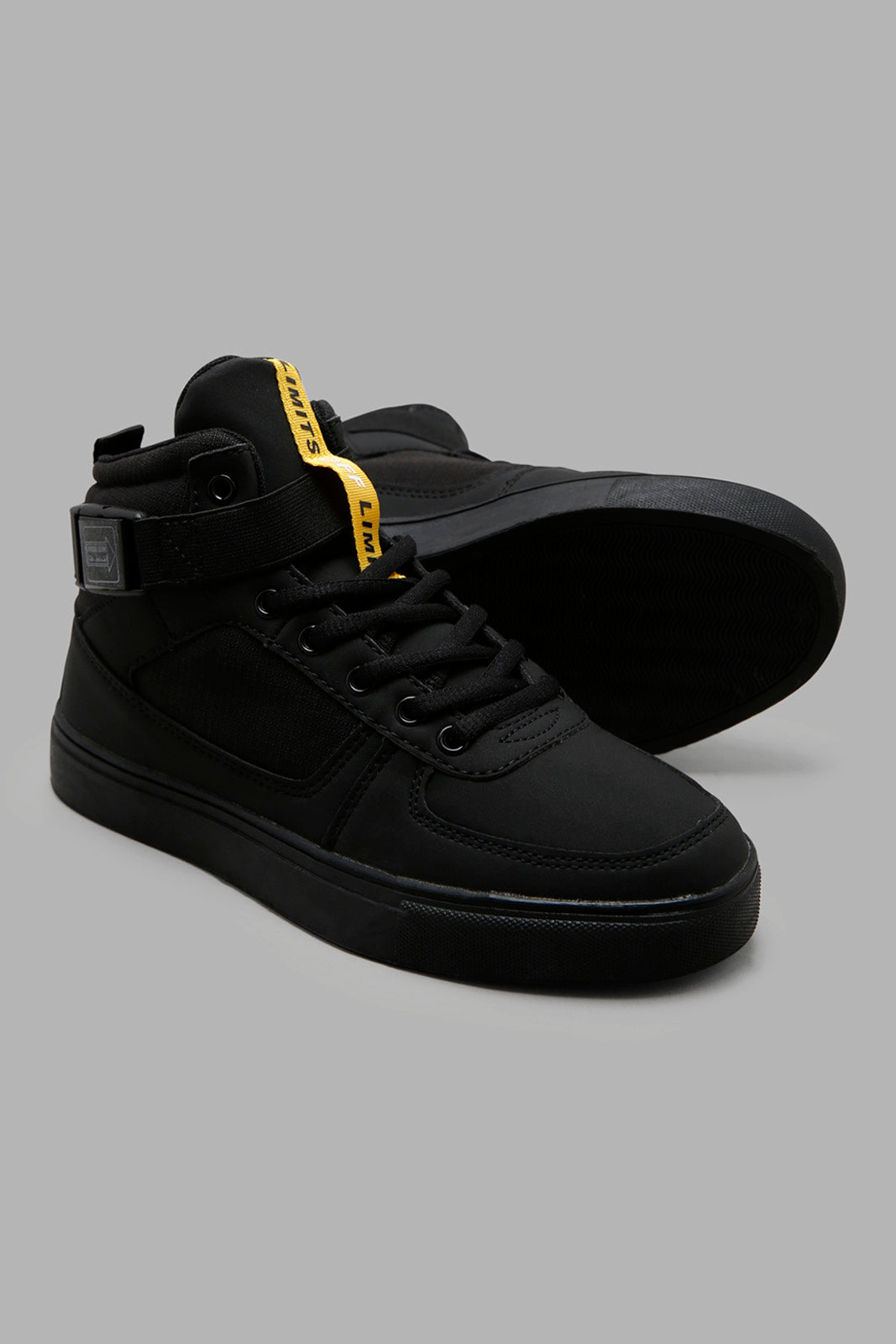 Redtag-Triple-Block-High-Top-Sneaker-BSR-Trainers,-Category:Trainers,-Colour:Black,-Deals:New-In,-Filter:Boys-Footwear-(5-to-14-Yrs),-New-In-BSR-FOO,-Non-Sale,-Section:Boys-(0-to-14Yrs),-W22A-Senior-Boys-5 to 14 Years