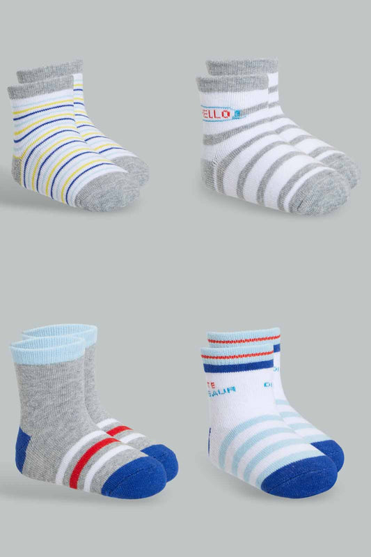 Redtag-Assorted-Striped-Socks-4-Pack-365,-Category:Socks,-Colour:Assorted,-Deals:New-In,-Filter:Infant-Boys-(3-to-24-Mths),-INB-Socks,-New-In-INB-APL,-Non-Sale,-Section:Boys-(0-to-14Yrs)-Infant-Boys-3 to 24 Months