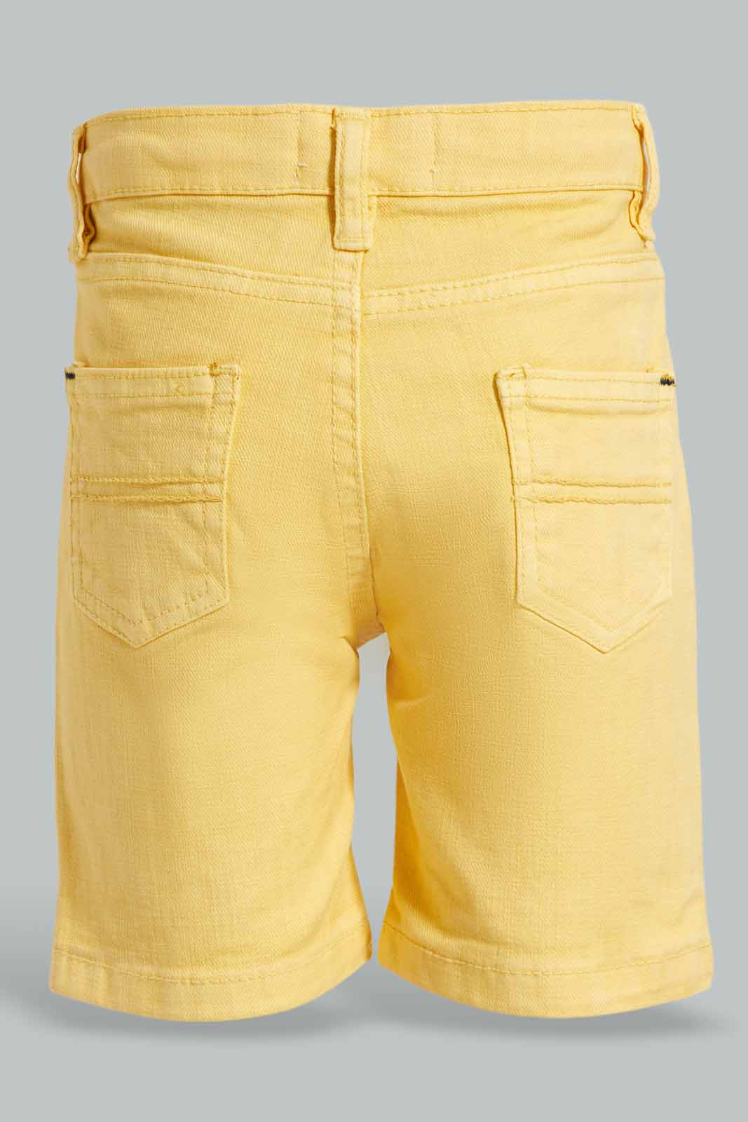 Redtag-Rattan-Color-Denim-Shorts-Category:Shorts,-Colour:Mustard,-Deals:New-In,-Filter:Infant-Boys-(3-to-24-Mths),-INB-Shorts,-New-In-INB-APL,-Non-Sale,-Section:Boys-(0-to-14Yrs),-W22O-Infant-Boys-3 to 24 Months