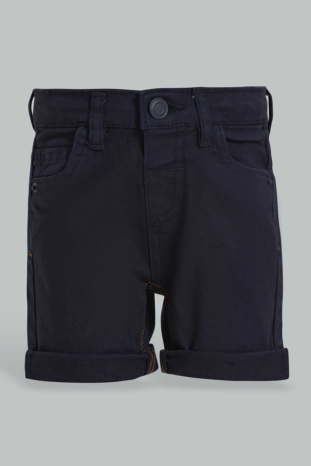 Redtag-Navy-Color-Denim-Shorts-Category:Shorts,-Colour:Navy,-Deals:New-In,-Filter:Infant-Boys-(3-to-24-Mths),-INB-Shorts,-New-In-INB-APL,-Non-Sale,-Section:Boys-(0-to-14Yrs),-W22O-Infant-Boys-3 to 24 Months