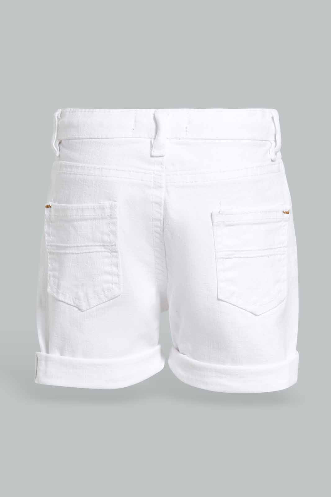 Redtag-White-Color-Denim-Shorts-Category:Shorts,-Colour:White,-Deals:New-In,-Filter:Infant-Boys-(3-to-24-Mths),-INB-Shorts,-New-In-INB-APL,-Non-Sale,-Section:Boys-(0-to-14Yrs),-W22O-Infant-Boys-3 to 24 Months