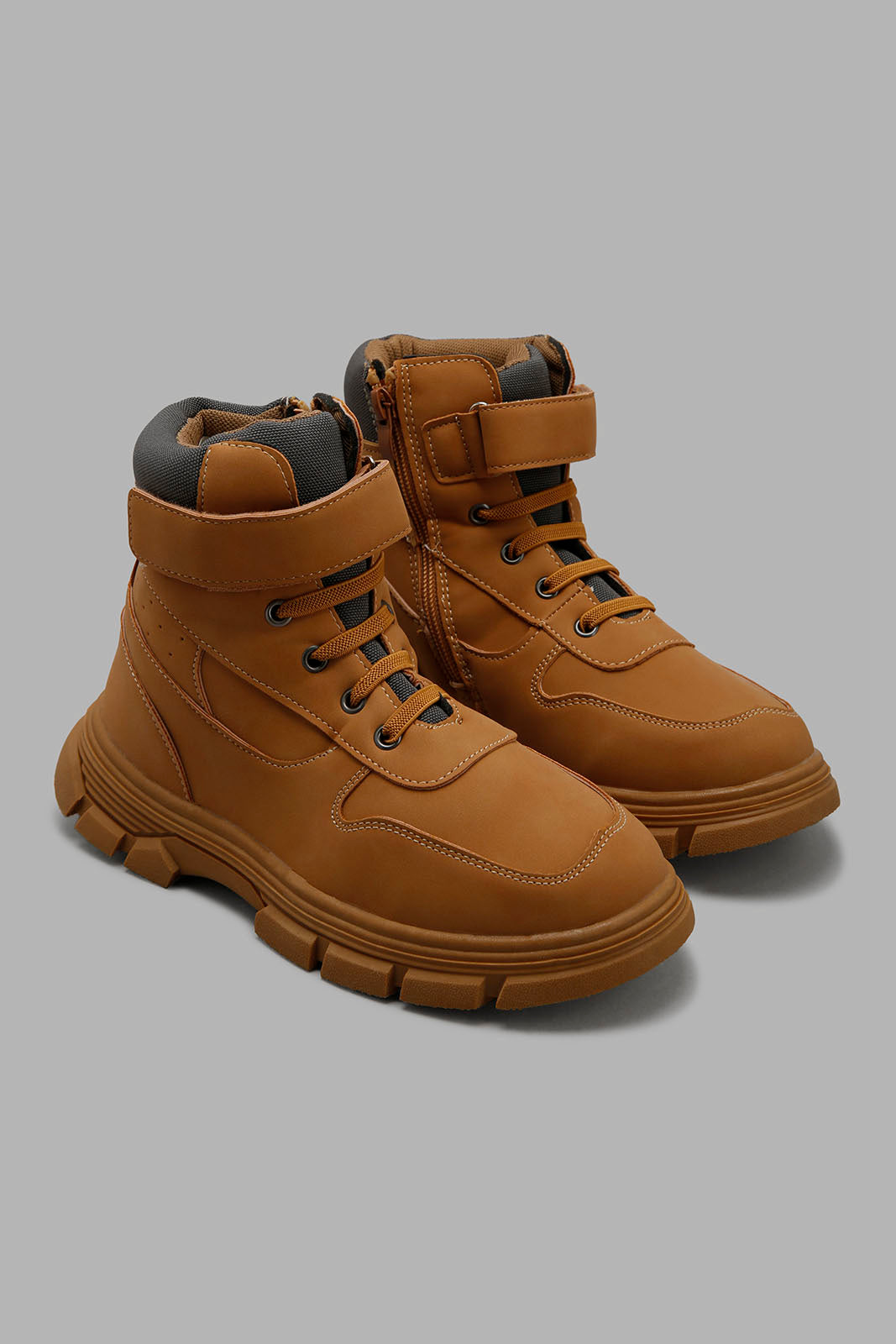 Redtag-Black-Plain-Utility-Boots-BSR-Boots,-Category:Boots,-Colour:Black,-Deals:New-In,-Filter:Boys-Footwear-(5-to-14-Yrs),-New-In-BSR-FOO,-Non-Sale,-Section:Boys-(0-to-14Yrs),-W22A-Senior-Boys-5 to 14 Years