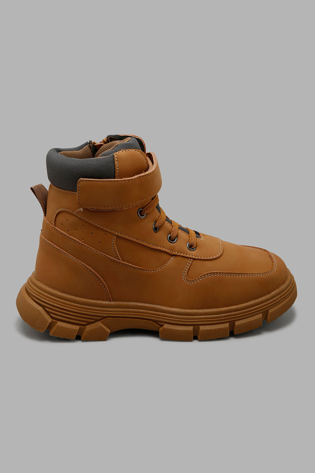 Redtag-Black-Plain-Utility-Boots-BSR-Boots,-Category:Boots,-Colour:Black,-Deals:New-In,-Filter:Boys-Footwear-(5-to-14-Yrs),-New-In-BSR-FOO,-Non-Sale,-Section:Boys-(0-to-14Yrs),-W22A-Senior-Boys-5 to 14 Years