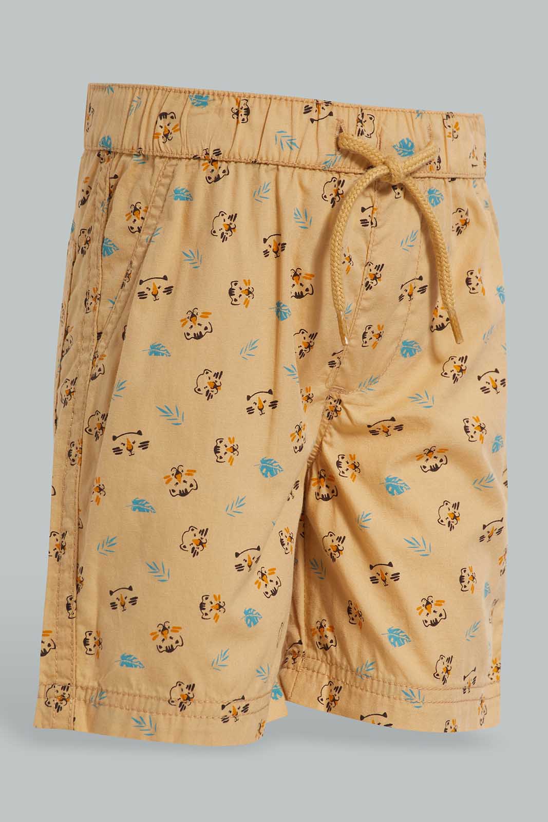 Redtag-Yellow-New-Weight-Tiger-And-Lemon-2-Pack-Trouser-Short-Category:Shorts,-Colour:Yellow,-Deals:New-In,-Filter:Infant-Boys-(3-to-24-Mths),-INB-Shorts,-New-In-INB-APL,-Non-Sale,-Section:Boys-(0-to-14Yrs),-W22O-Infant-Boys-3 to 24 Months