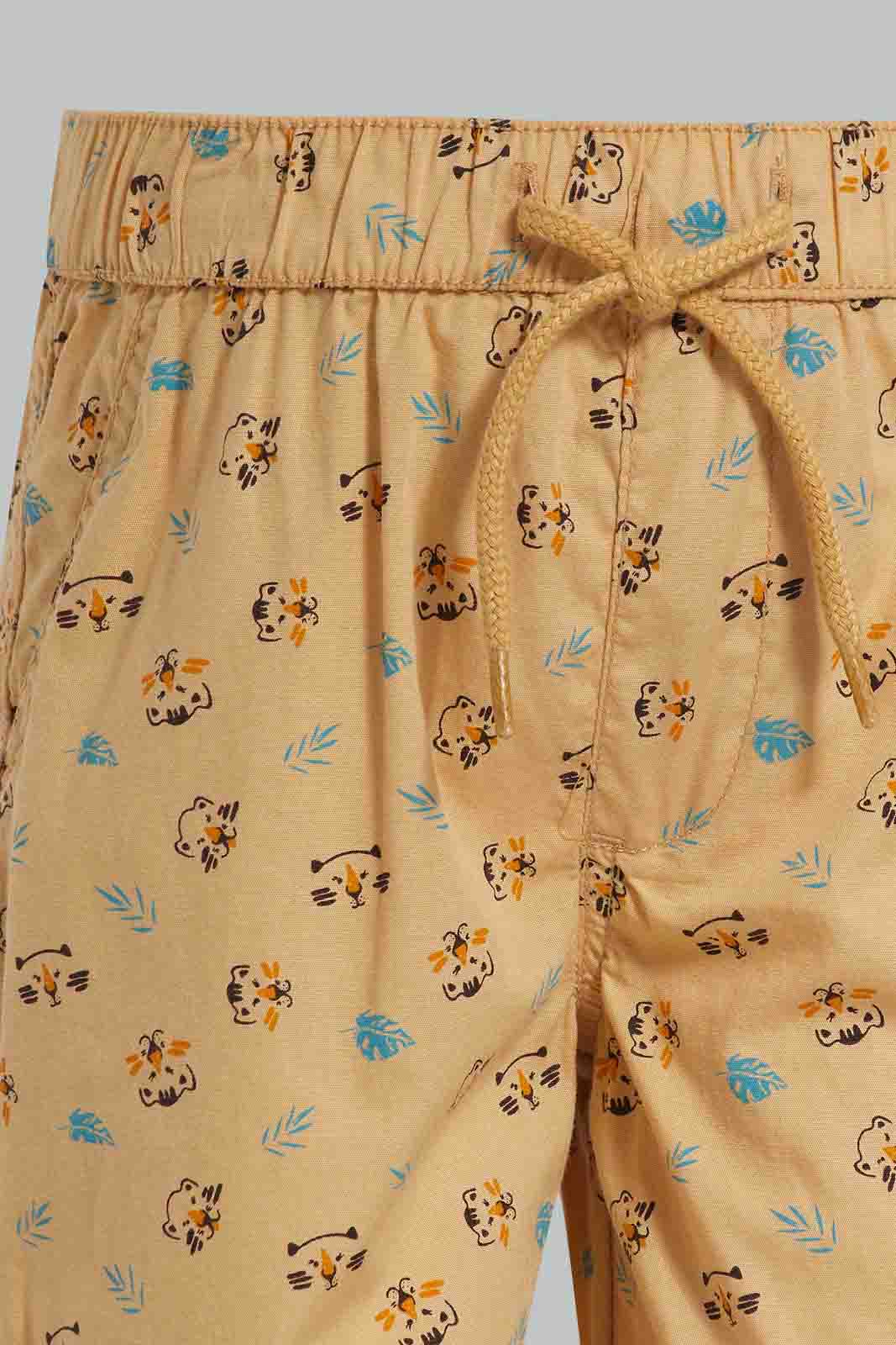 Redtag-Yellow-New-Weight-Tiger-And-Lemon-2-Pack-Trouser-Short-Category:Shorts,-Colour:Yellow,-Deals:New-In,-Filter:Infant-Boys-(3-to-24-Mths),-INB-Shorts,-New-In-INB-APL,-Non-Sale,-Section:Boys-(0-to-14Yrs),-W22O-Infant-Boys-3 to 24 Months