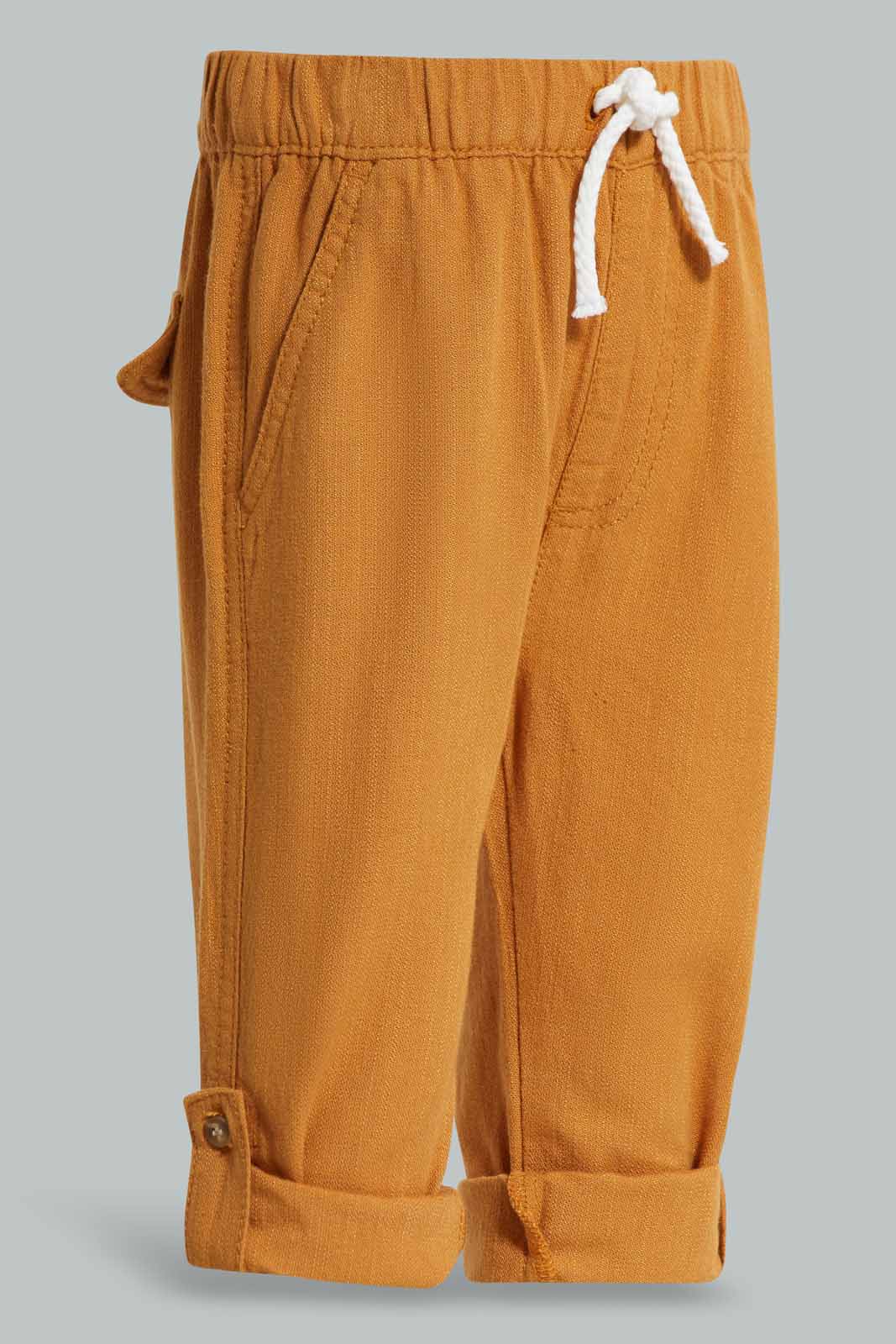 Redtag-Rust-Linen-Trouser-Category:Trousers,-Colour:Brown,-Deals:New-In,-Filter:Infant-Boys-(3-to-24-Mths),-INB-Trousers,-New-In-INB-APL,-Non-Sale,-Section:Boys-(0-to-14Yrs),-W22O-Infant-Boys-3 to 24 Months