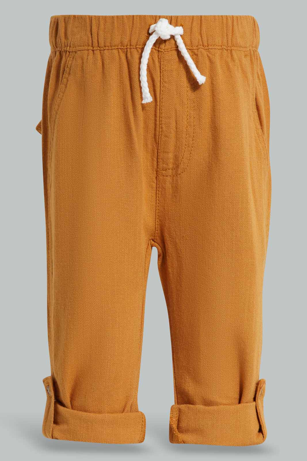 Redtag-Rust-Linen-Trouser-Category:Trousers,-Colour:Brown,-Deals:New-In,-Filter:Infant-Boys-(3-to-24-Mths),-INB-Trousers,-New-In-INB-APL,-Non-Sale,-Section:Boys-(0-to-14Yrs),-W22O-Infant-Boys-3 to 24 Months