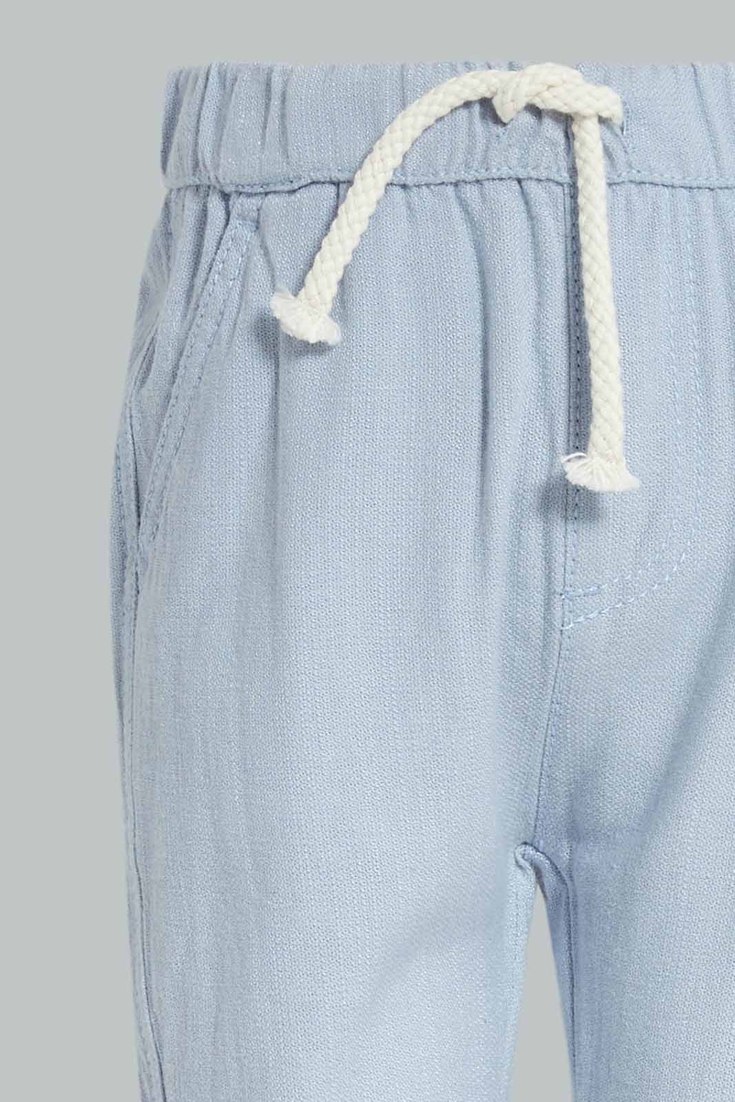Redtag-Cerulean-Linen-Trouser-Category:Trousers,-Colour:Blue,-Deals:New-In,-Dept:Boys,-Filter:Infant-Boys-(3-to-24-Mths),-INB-Trousers,-New-In-INB-APL,-Non-Sale,-Section:Boys-(0-to-14Yrs),-W22O-Infant-Boys-3 to 24 Months