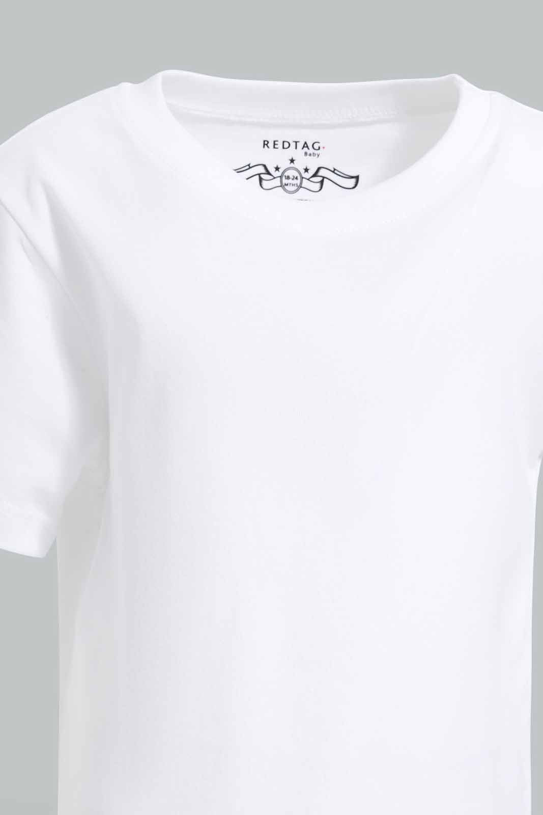 Redtag-Rattan-2-Pack-Striped-And-Solid-Tshirt-Category:T-Shirts,-Colour:Mustard,-Deals:New-In,-Filter:Infant-Boys-(3-to-24-Mths),-INB-T-Shirts,-New-In-INB-APL,-Non-Sale,-Section:Boys-(0-to-14Yrs),-W22O-Infant-Boys-