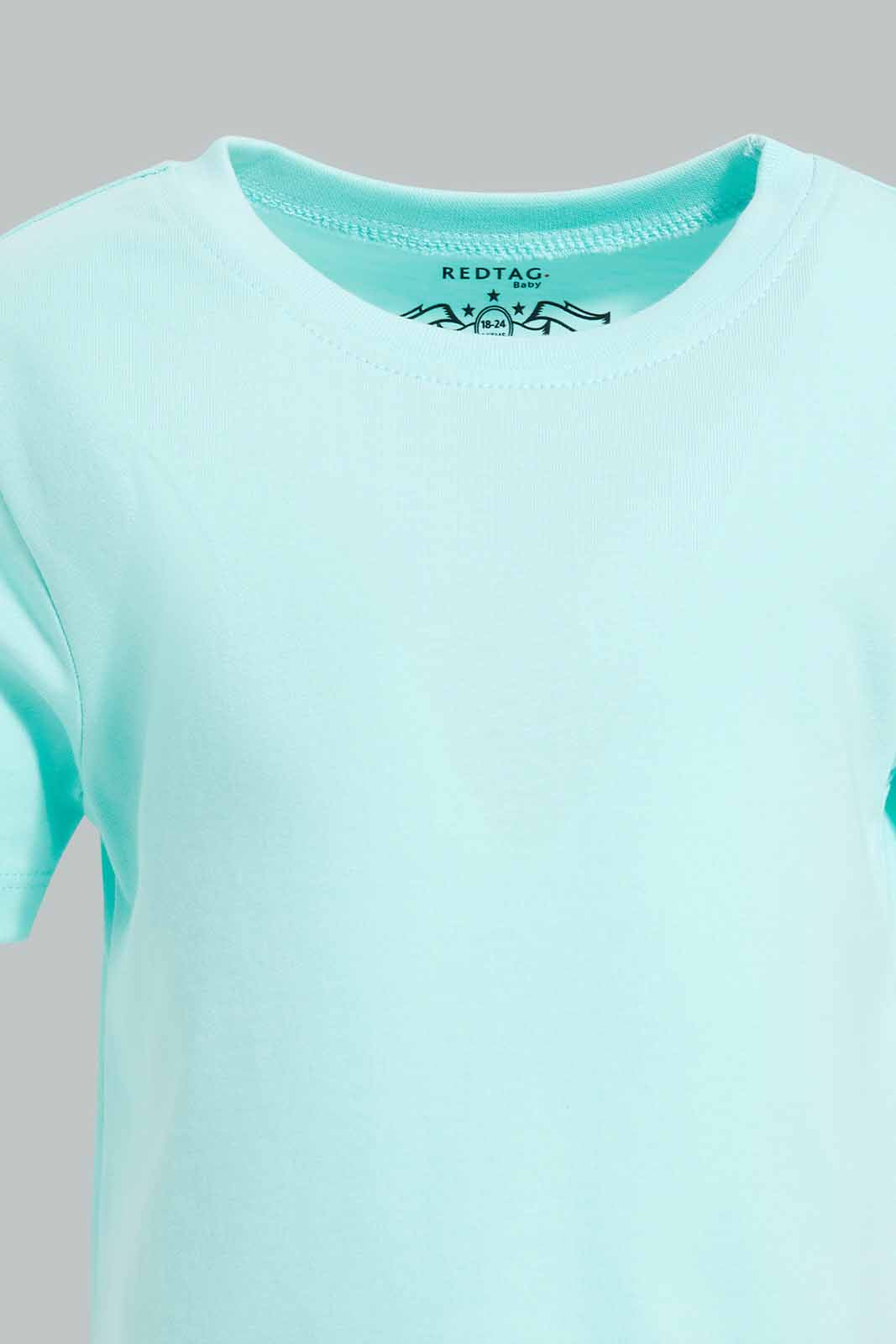 Redtag-Navy-And-Blue-2-Pack-Solid-And-Striped-Tshirt-Category:T-Shirts,-Colour:Navy,-Deals:New-In,-Filter:Infant-Boys-(3-to-24-Mths),-INB-T-Shirts,-New-In-INB-APL,-Non-Sale,-Section:Boys-(0-to-14Yrs),-W22O-Infant-Boys-