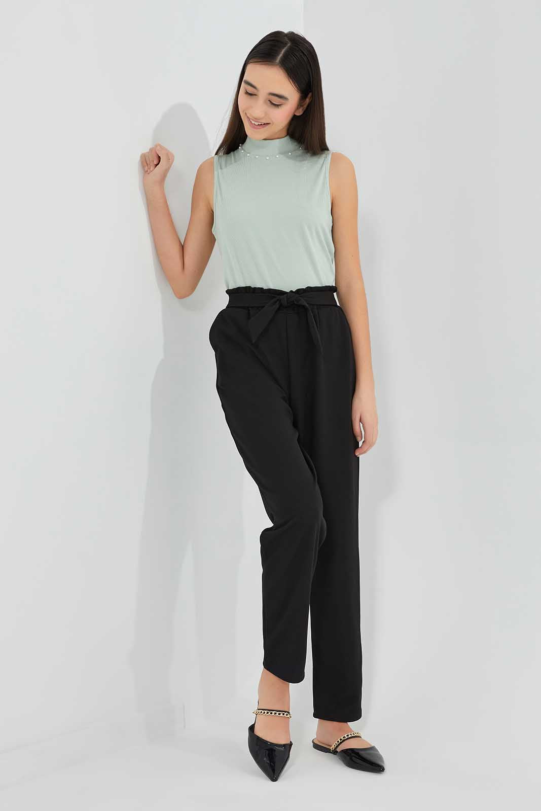 Redtag-Mint-Highneck-Rib-Top-Category:Blouses,-Colour:Mint,-Deals:New-In,-Filter:Senior-Girls-(9-to-14-Yrs),-GSR-Blouses,-New-In-GSR-APL,-Non-Sale,-Section:Girls-(0-to-14Yrs),-W22O-Senior-Girls-9 to 14 Years