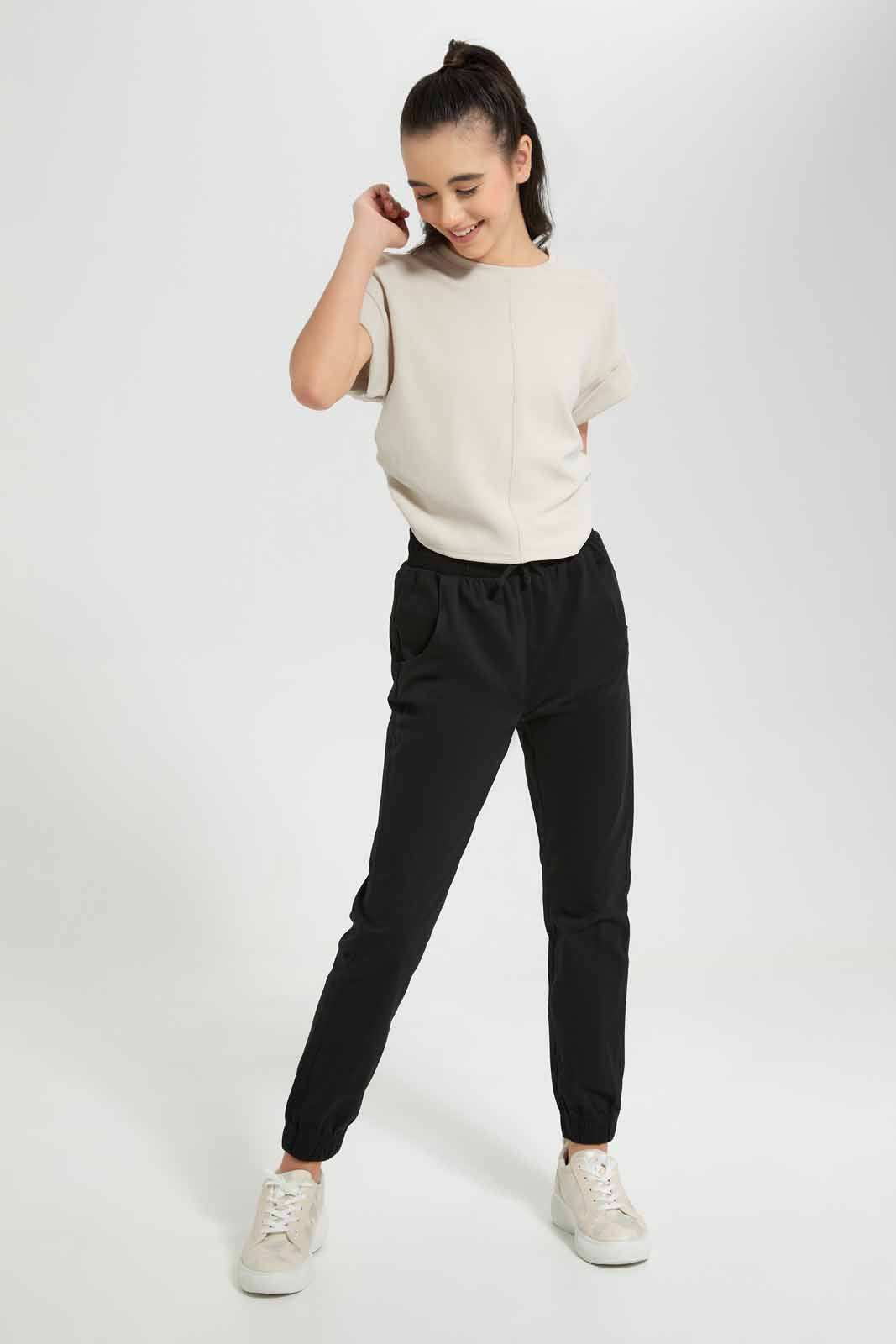 Redtag-Beige-Top-With-Gathering-On-Side-Category:Blouses,-Colour:Beige,-Deals:New-In,-Filter:Senior-Girls-(9-to-14-Yrs),-GSR-Blouses,-New-In-GSR-APL,-Non-Sale,-Section:Girls-(0-to-14Yrs),-W22O-Senior-Girls-9 to 14 Years