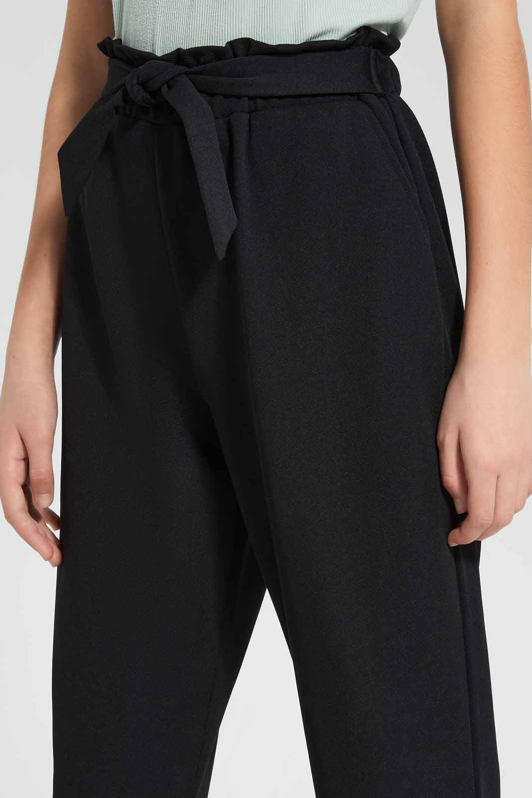 Redtag-Black-Knitted-Cargo-Pocket-Pant-Category:Trousers,-Colour:Black,-Deals:New-In,-Filter:Senior-Girls-(9-to-14-Yrs),-GSR-Trousers,-New-In-GSR-APL,-Non-Sale,-Section:Girls-(0-to-14Yrs),-TBL,-W22O-Senior-Girls-9 to 14 Years