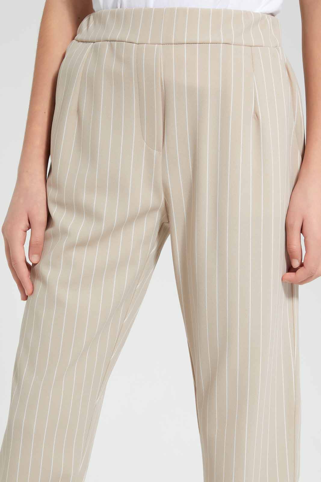 Redtag-Beige/White-Stripes-Knitted-Harem-Pant-Category:Trousers,-Colour:Assorted,-Deals:New-In,-Filter:Senior-Girls-(9-to-14-Yrs),-GSR-Trousers,-New-In-GSR-APL,-Non-Sale,-Section:Girls-(0-to-14Yrs),-TBL,-W22O-Senior-Girls-9 to 14 Years