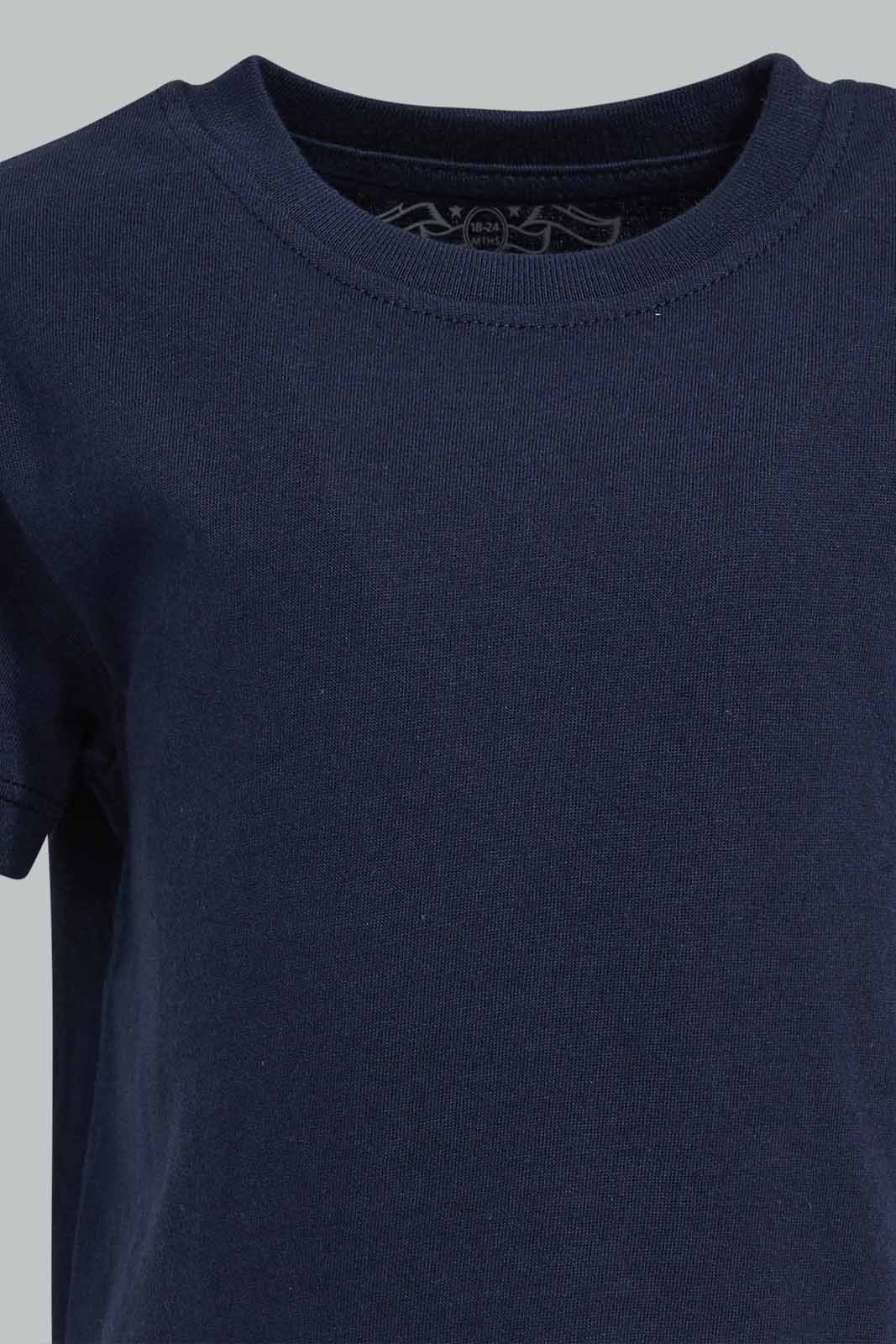 Redtag-Navy-Solid-And-White-Splatter-Print-Tshirt-2-Pack-Category:T-Shirts,-Colour:Navy,-Deals:New-In,-Filter:Infant-Boys-(3-to-24-Mths),-INB-T-Shirts,-New-In-INB-APL,-Non-Sale,-Section:Boys-(0-to-14Yrs),-W22O-Infant-Boys-