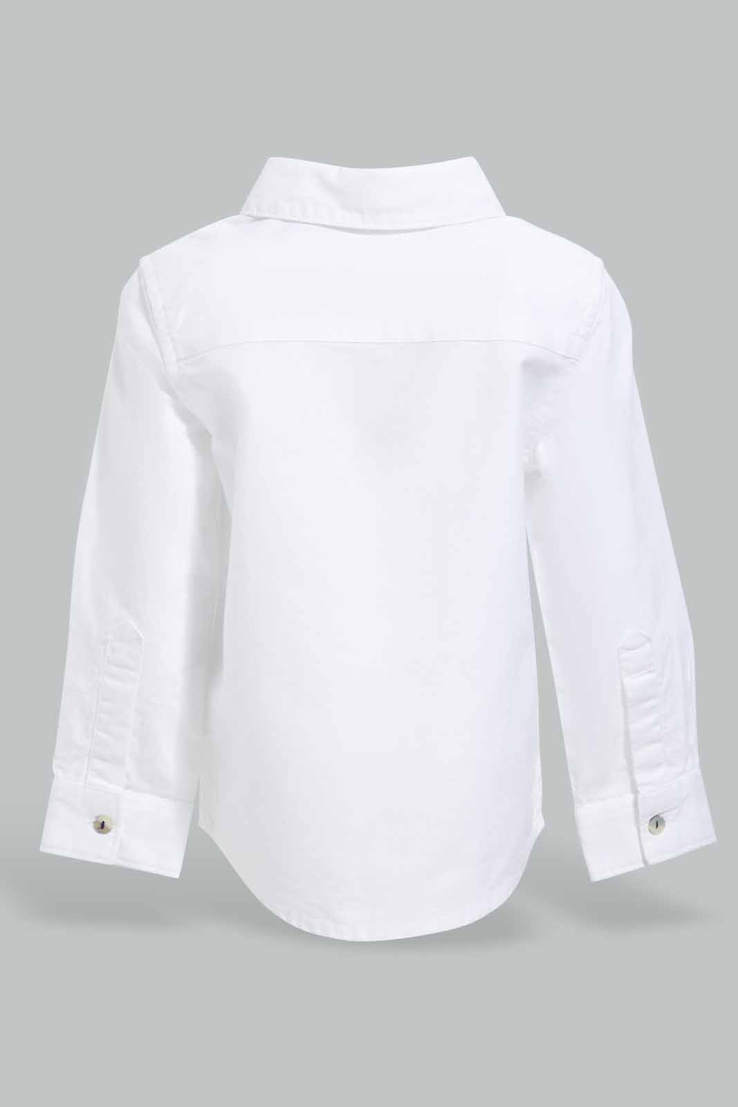 Redtag-White-Oxford-Shirts-Long-Sleeve-Category:Shirts,-Colour:White,-Deals:New-In,-Filter:Infant-Boys-(3-to-24-Mths),-INB-Shirts,-New-In-INB-APL,-Non-Sale,-Section:Boys-(0-to-14Yrs),-W22O-Infant-Boys-3 to 24 Months