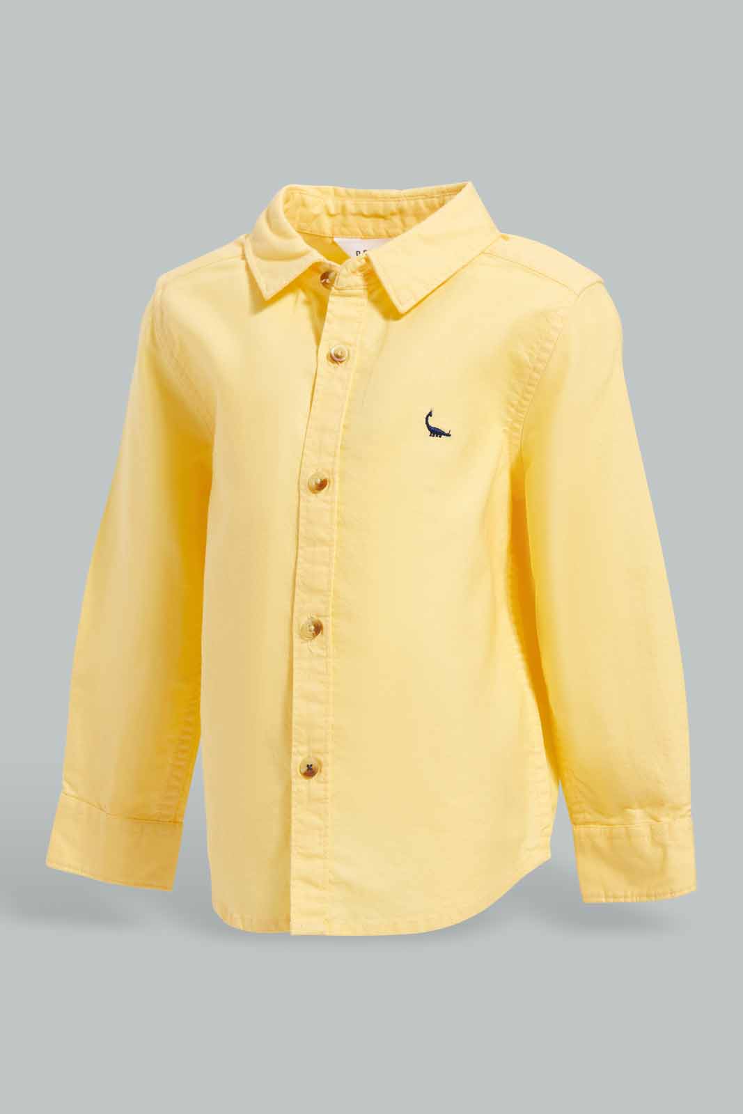 Redtag-Yellow-Oxford-Shirts-Long-Sleeve-Category:Shirts,-Colour:Yellow,-Deals:New-In,-Filter:Infant-Boys-(3-to-24-Mths),-INB-Shirts,-New-In-INB-APL,-Non-Sale,-Section:Boys-(0-to-14Yrs),-W22O-Infant-Boys-3 to 24 Months