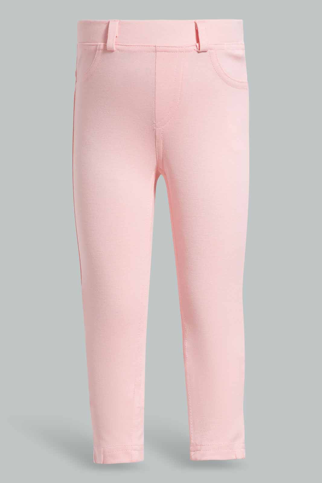 Redtag-Pink-Coloured-Casual-Trouser-Category:Trousers,-Colour:Apricot,-Deals:New-In,-Filter:Infant-Girls-(3-to-24-Mths),-ING-Trousers,-New-In-ING-APL,-Non-Sale,-Section:Girls-(0-to-14Yrs),-TBL,-W22O-Infant-Girls-3 to 24 Months