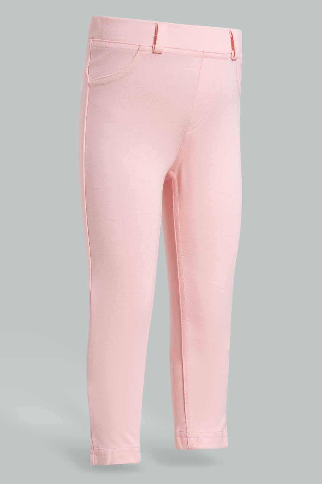 Redtag-Pink-Coloured-Casual-Trouser-Category:Trousers,-Colour:Apricot,-Deals:New-In,-Filter:Infant-Girls-(3-to-24-Mths),-ING-Trousers,-New-In-ING-APL,-Non-Sale,-Section:Girls-(0-to-14Yrs),-TBL,-W22O-Infant-Girls-3 to 24 Months