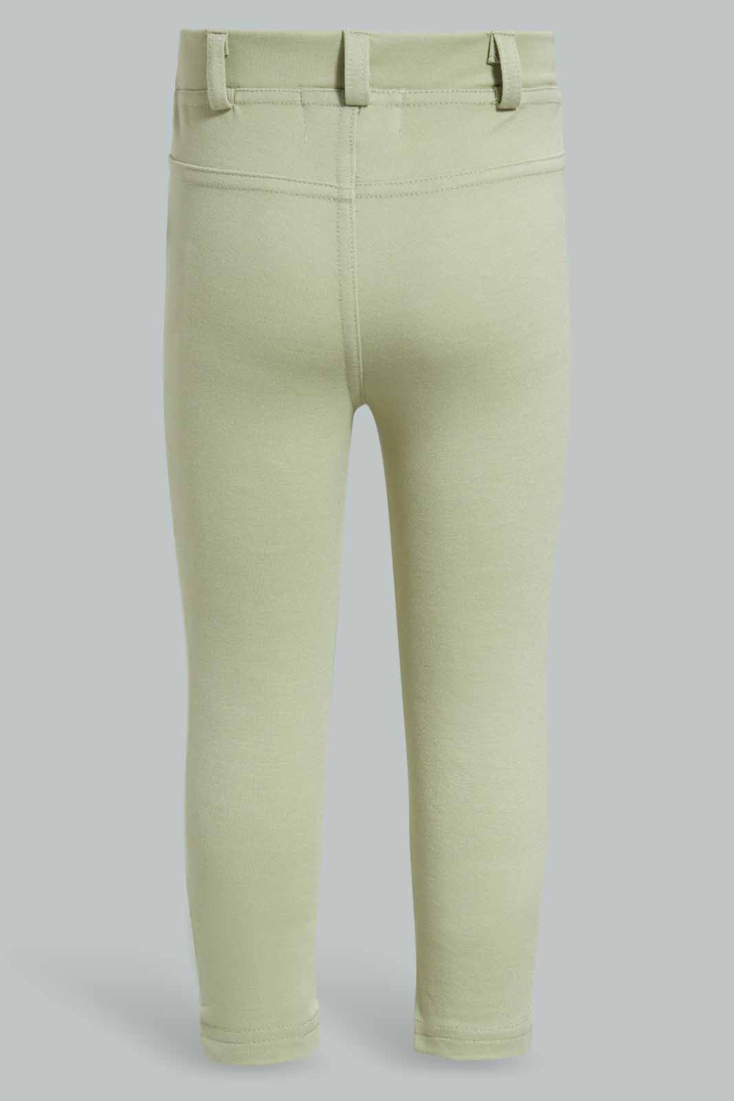 Redtag-Olive-Coloured-Casual-Trouser-Category:Trousers,-Colour:Olive,-Deals:New-In,-Filter:Infant-Girls-(3-to-24-Mths),-ING-Trousers,-New-In-ING-APL,-Non-Sale,-Section:Girls-(0-to-14Yrs),-TBL,-W22O-Infant-Girls-3 to 24 Months